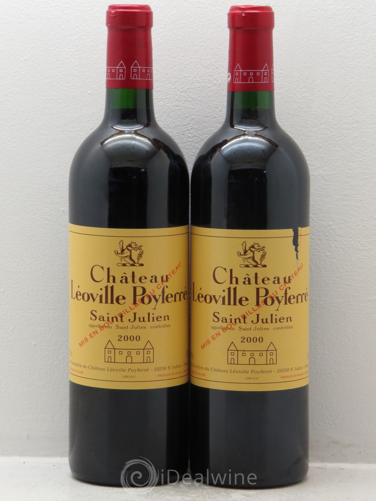 Château Léoville Poyferré 2ème Grand Cru Classé 2000 - Lot de 2 bouteilles - 0