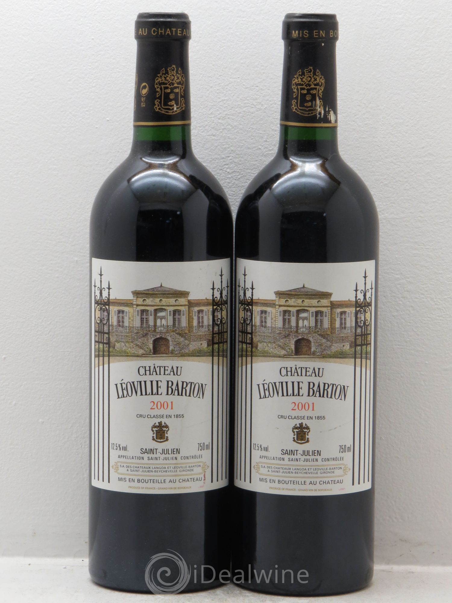 Château Léoville Barton 2ème Grand Cru Classé 2001 - Lot de 2 bouteilles - 0