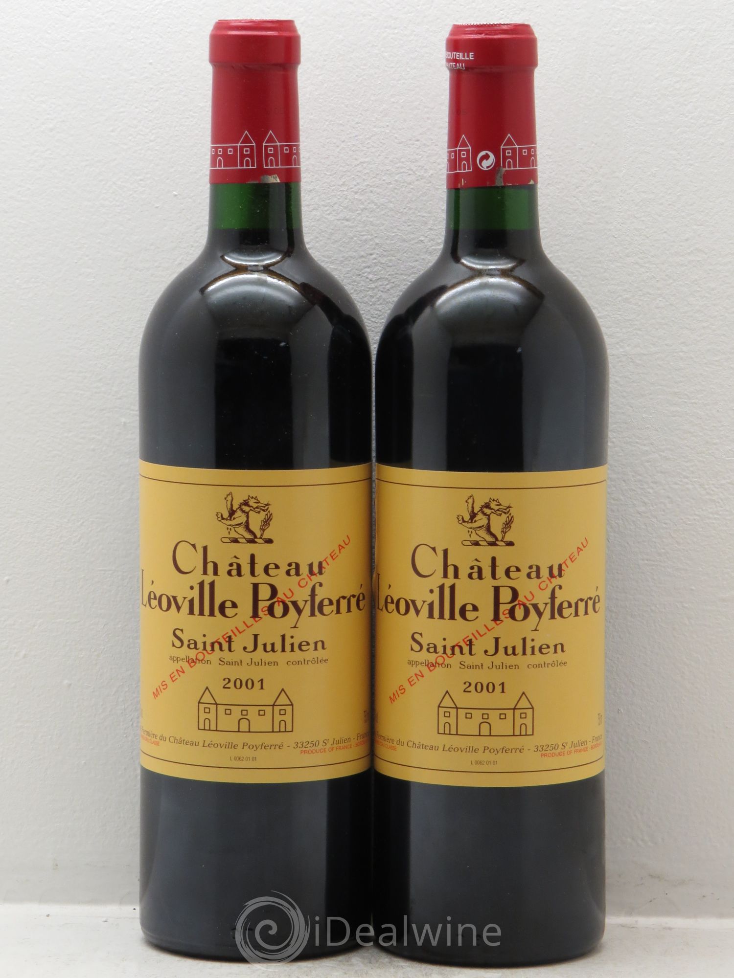 Château Léoville Poyferré 2ème Grand Cru Classé 2001 - Lot de 2 bouteilles - 0