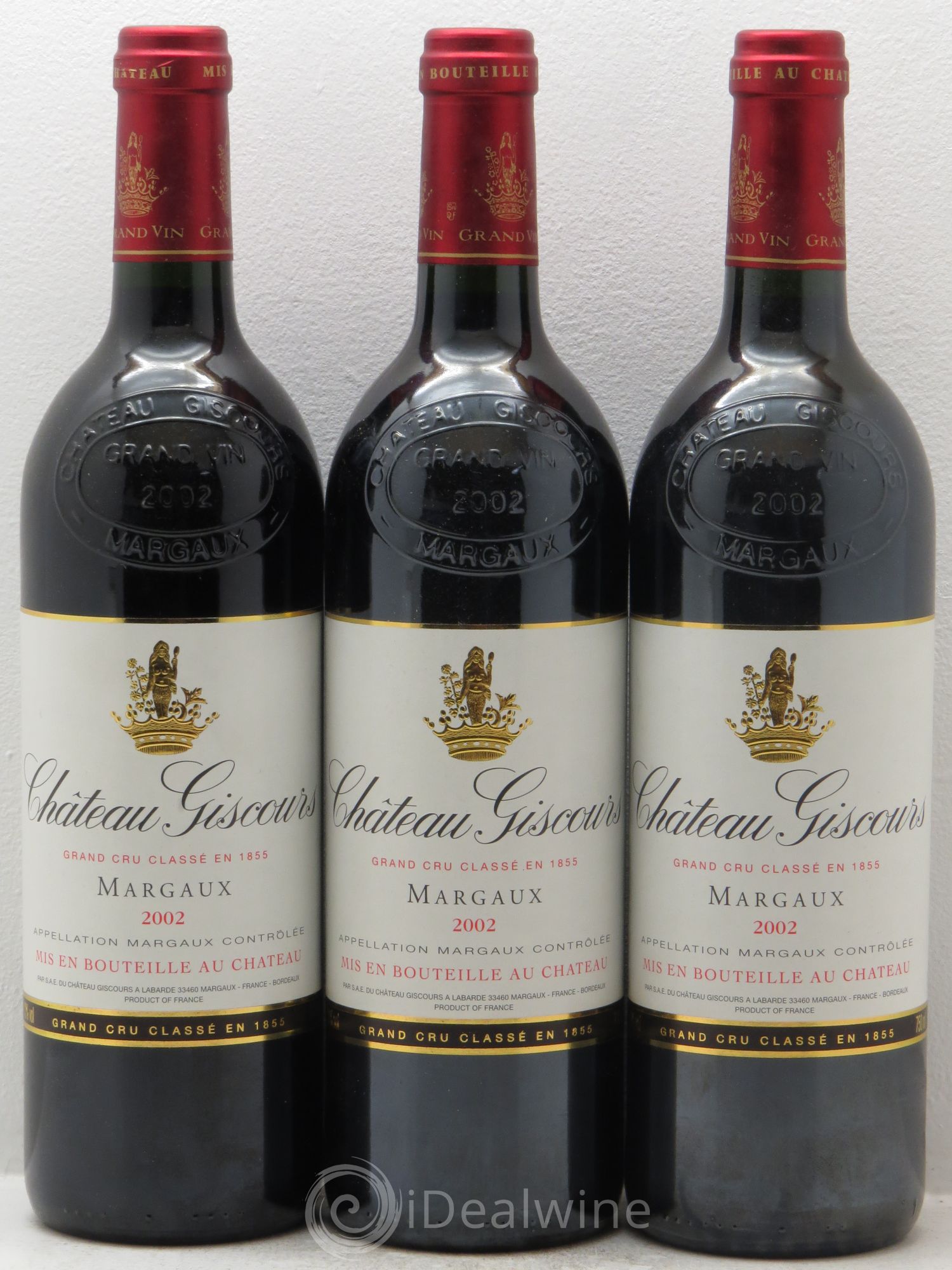 Château Giscours 3ème Grand Cru Classé 2002 - Lot de 3 bouteilles - 0