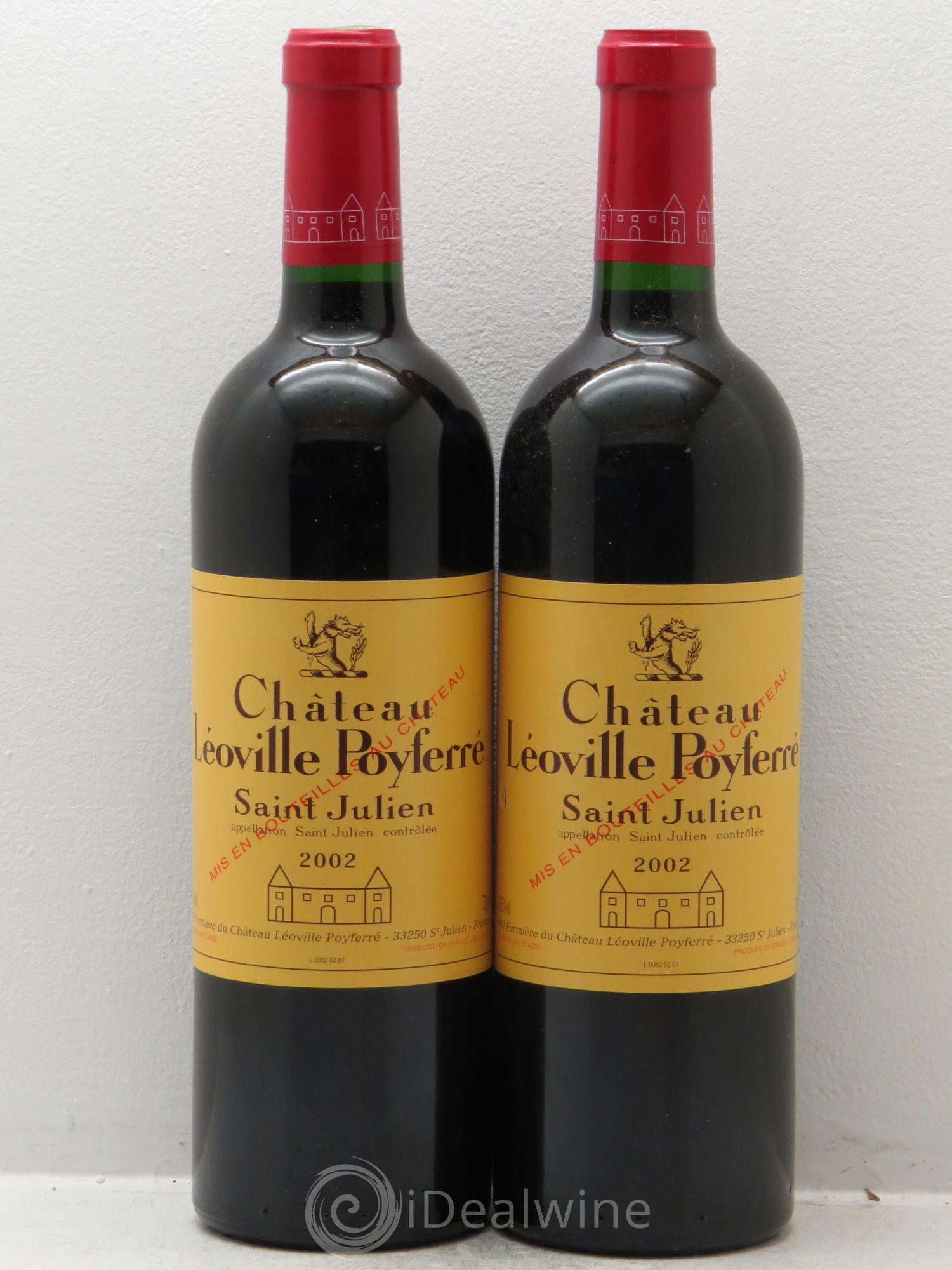Château Léoville Poyferré 2ème Grand Cru Classé 2002 - Lot de 2 bouteilles - 0