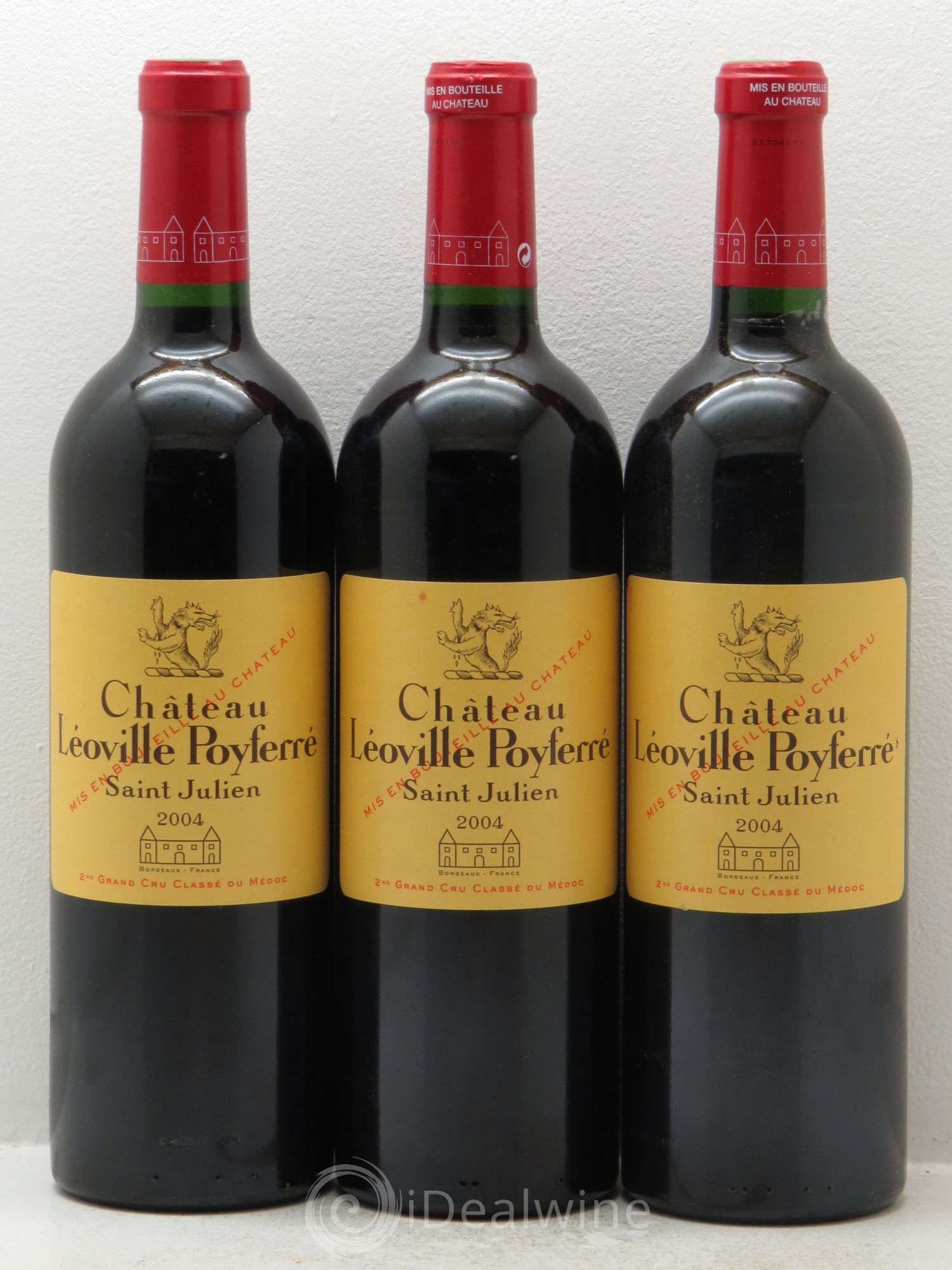 Château Léoville Poyferré 2ème Grand Cru Classé 2004 - Lot de 3 bouteilles - 0