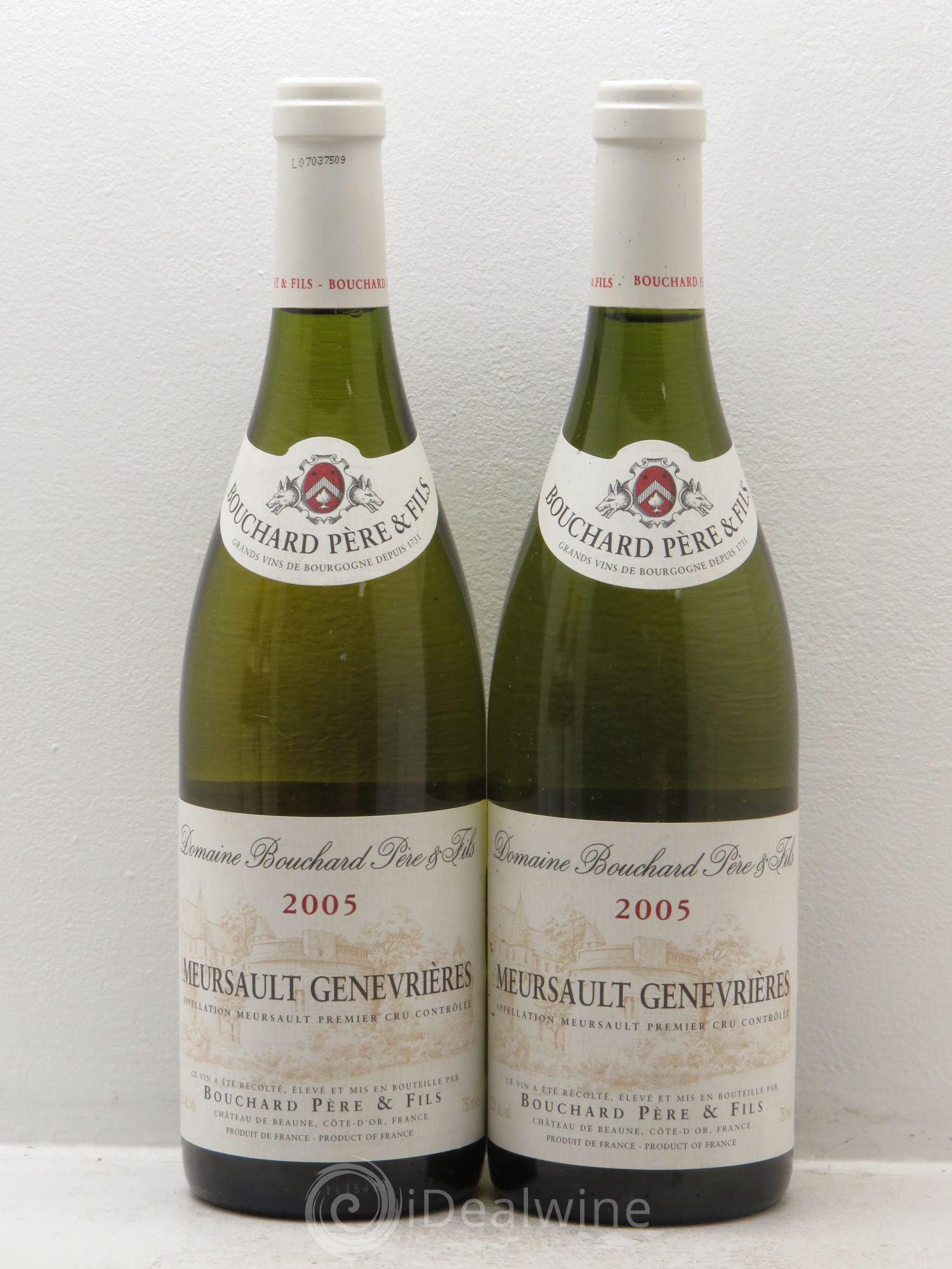 Meursault 1er Cru Genevrières Bouchard Père & Fils 2005 - Lot de 2 bouteilles - 0