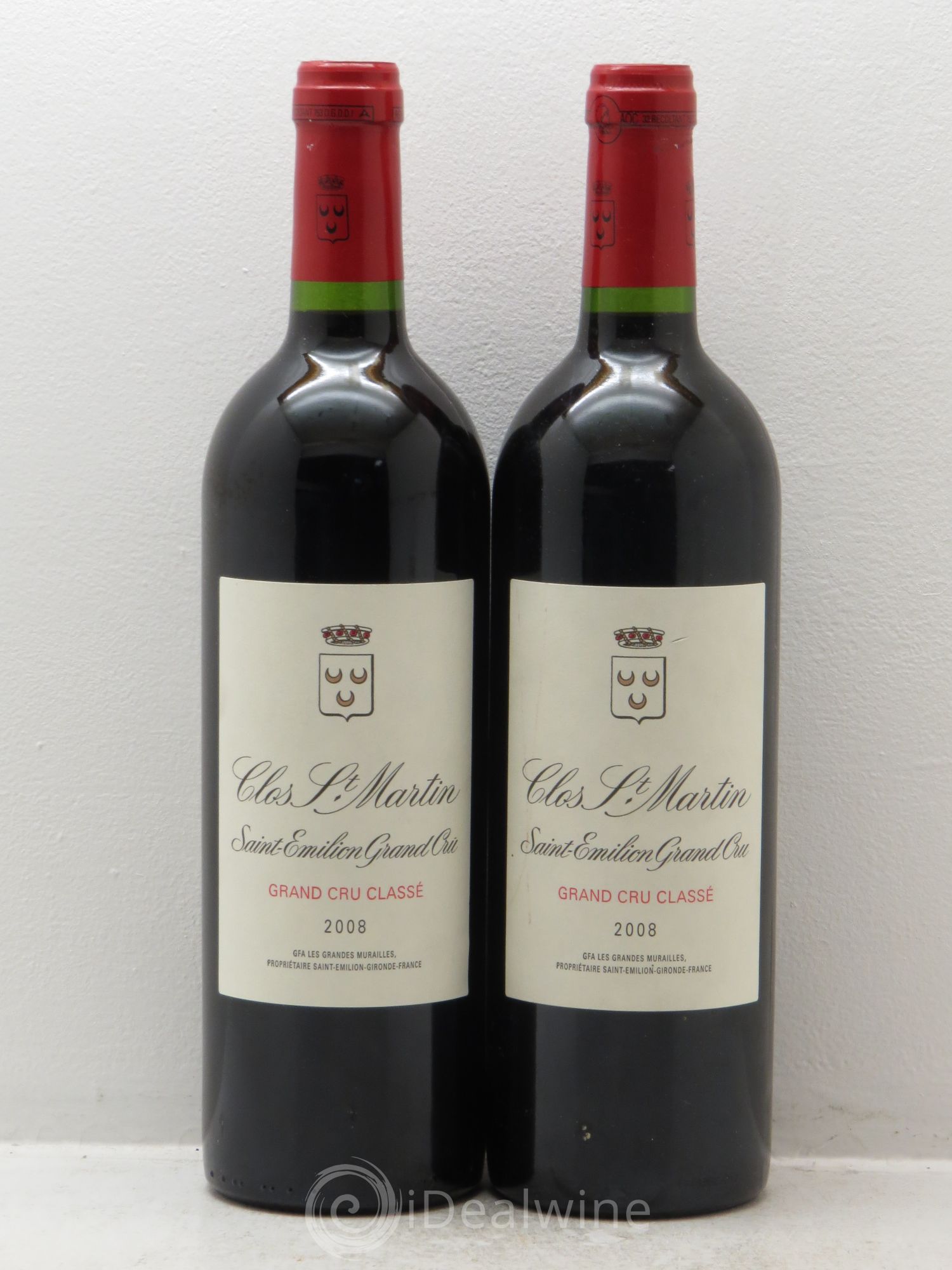 Clos Saint Martin Grand Cru Classé 2008 - Lot de 2 bouteilles - 0