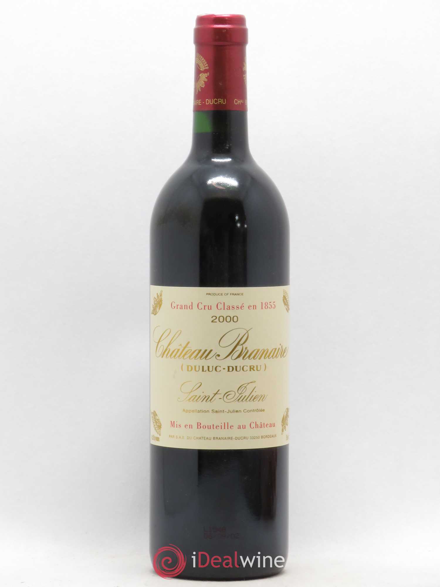 Château Branaire Ducru 4ème Grand Cru Classé 2000 - Lot de 1 bouteille - 0