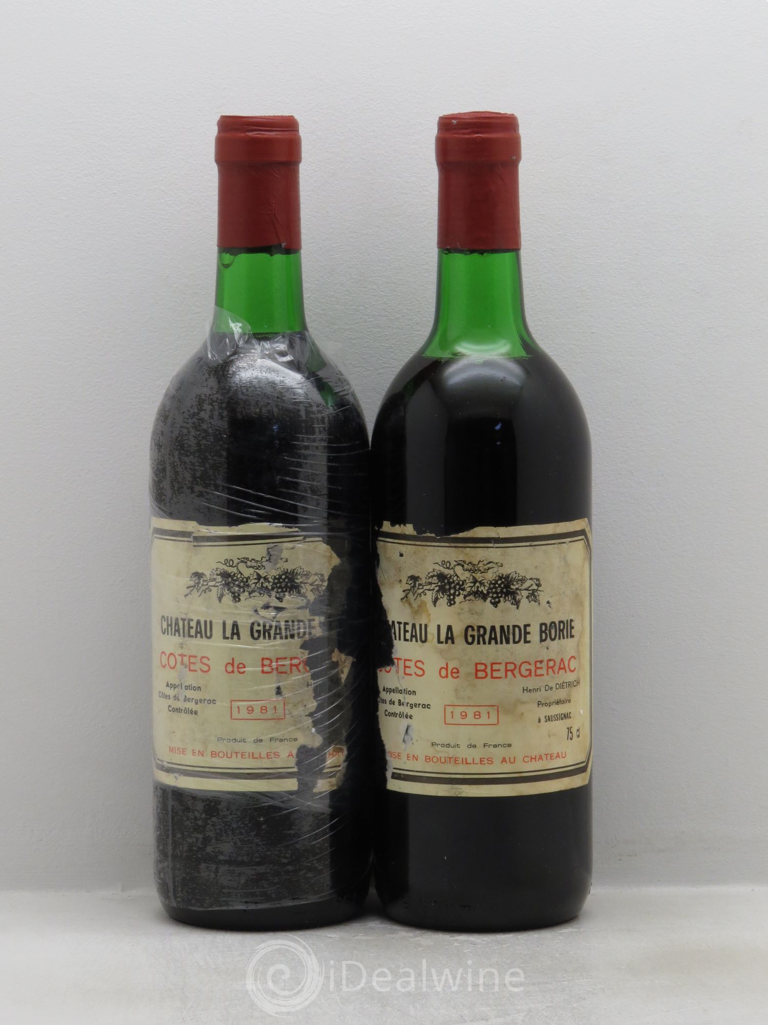 Côtes de Bergerac Château la Grande Borie (sans prix de réserve) 1981 - Posten von 2 Flaschen - 0