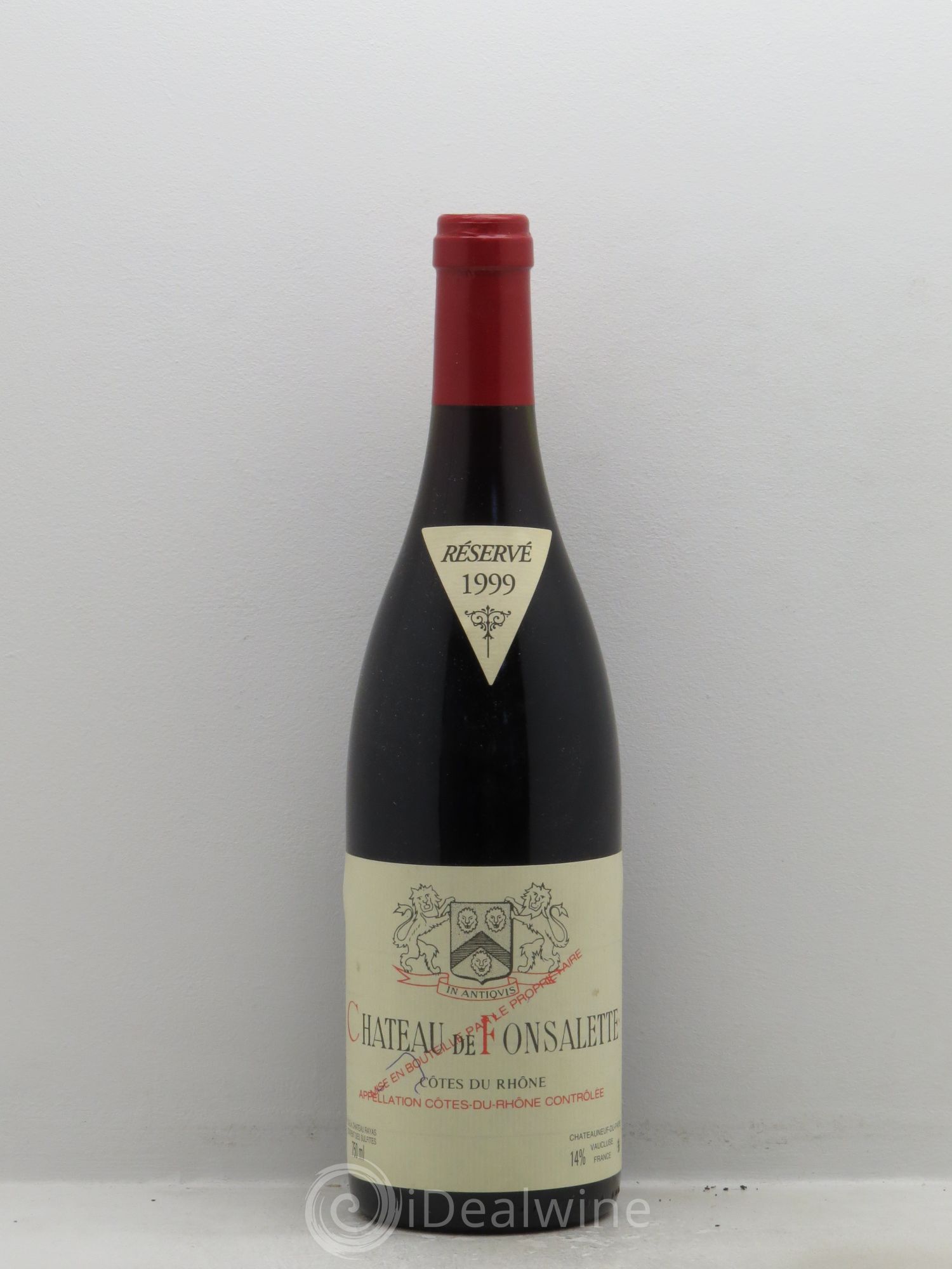 Côtes-du-Rhône Château de Fonsalette Emmanuel Reynaud 1999 - Lot de 1 bouteille - 0