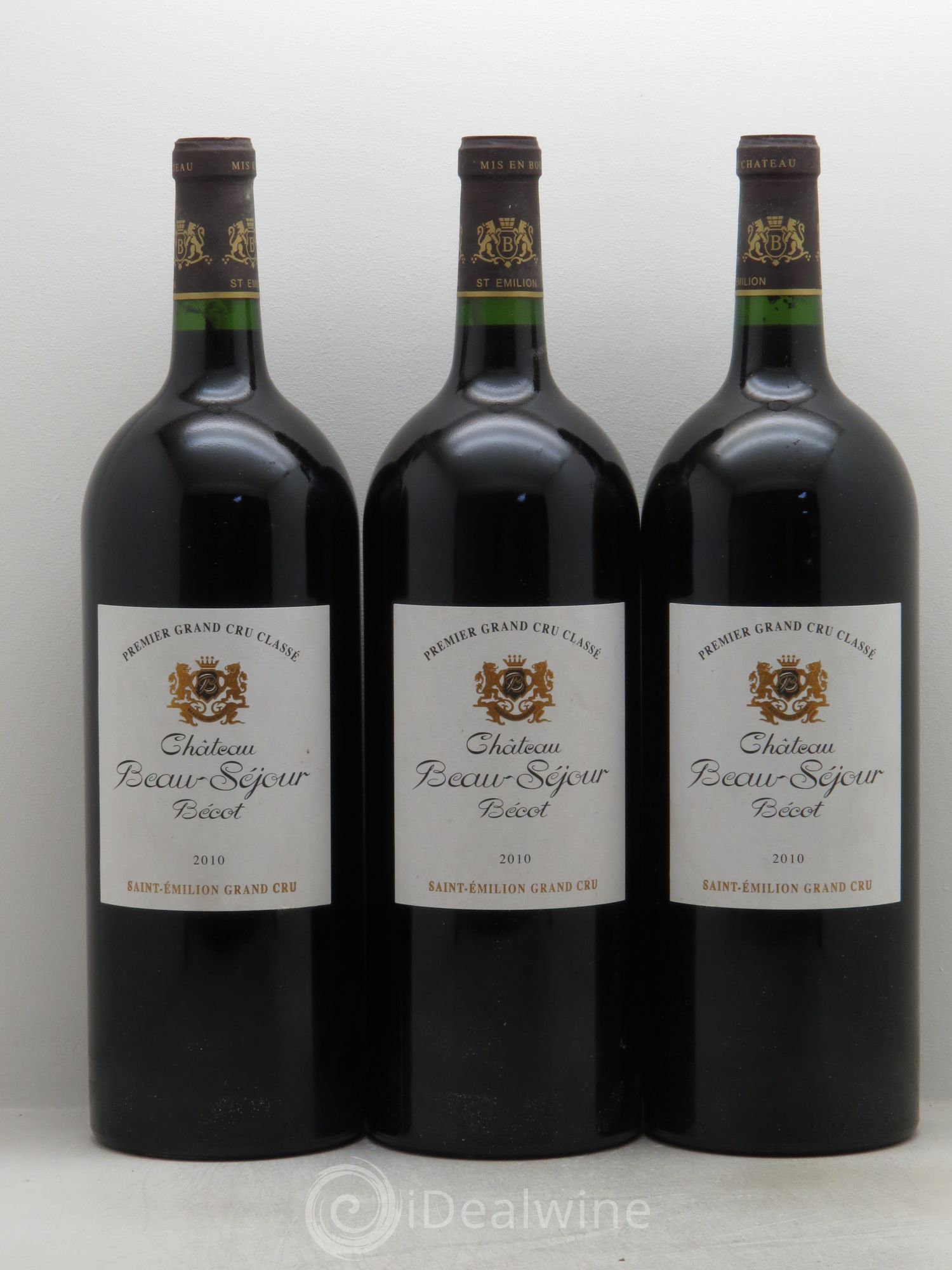 Château Beau-Séjour Bécot 1er Grand Cru Classé B 2010 - Lot de 3 magnums - 0
