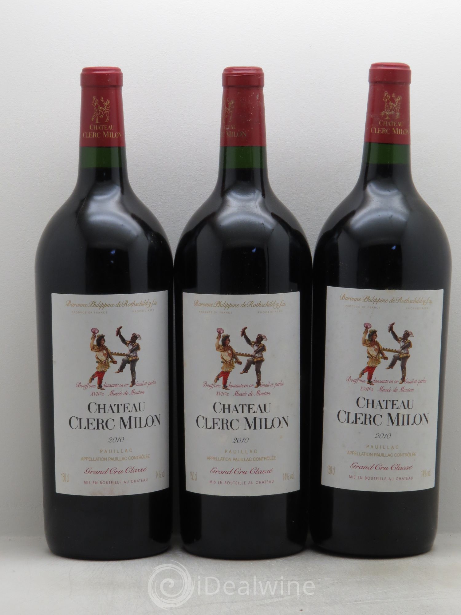 Château Clerc Milon 5ème Grand Cru Classé 2010 - Lot de 3 magnums - 0