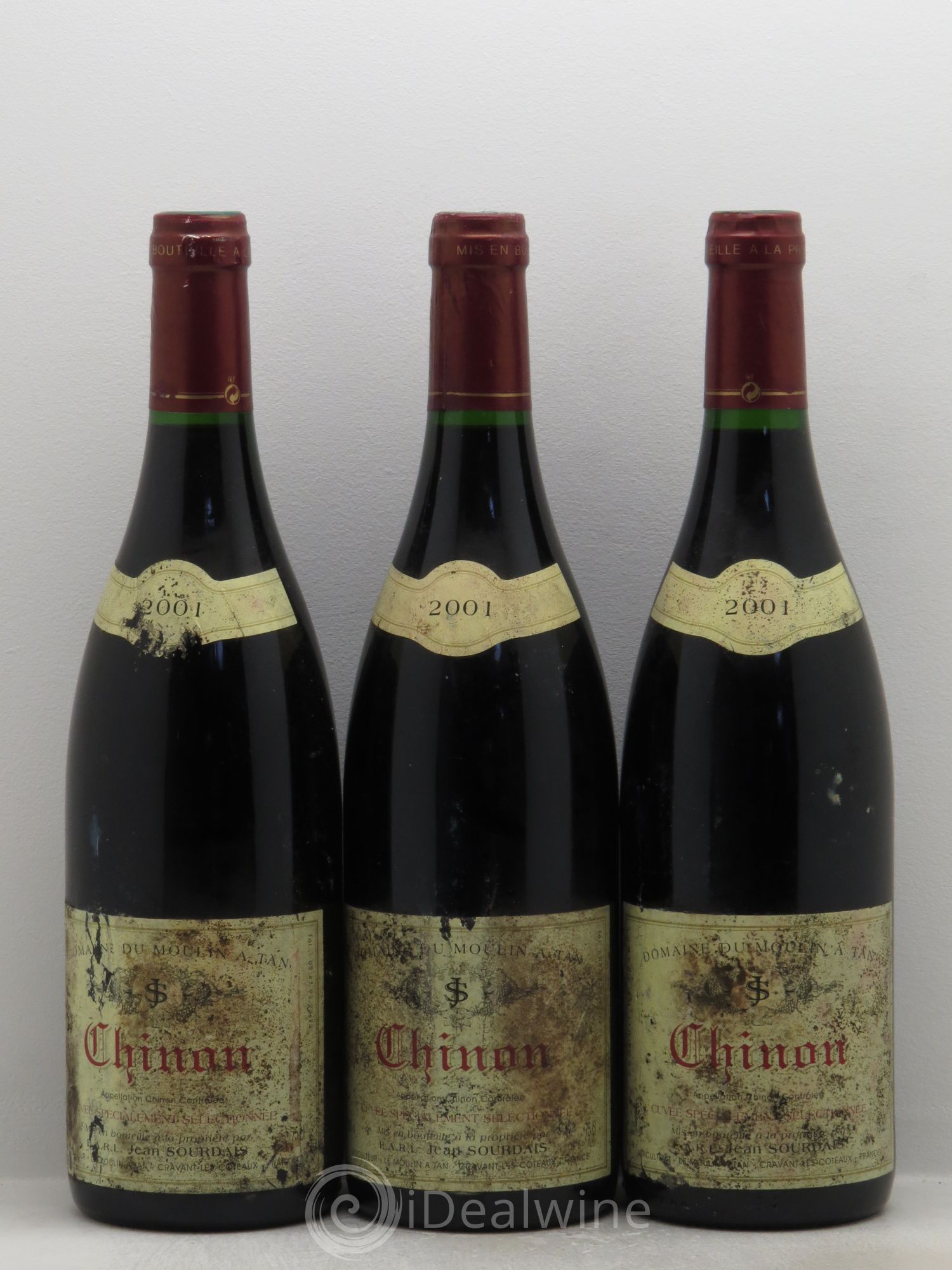 Chinon Jean Sourdais Moulin à Tan 2001 - Posten von 3 Flaschen - 0