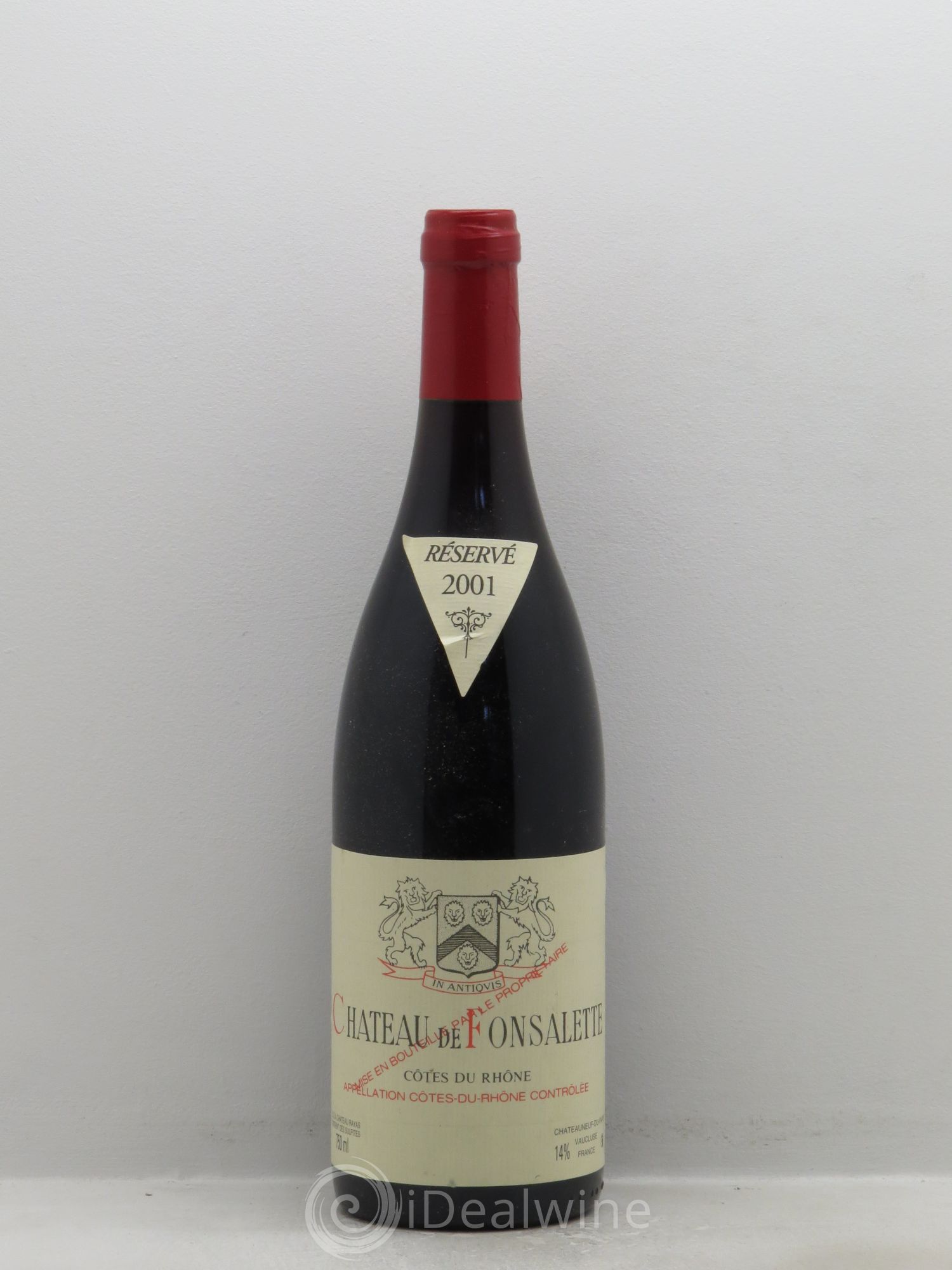 Côtes-du-Rhône Château de Fonsalette Emmanuel Reynaud 2001 - Lot de 1 bouteille - 0