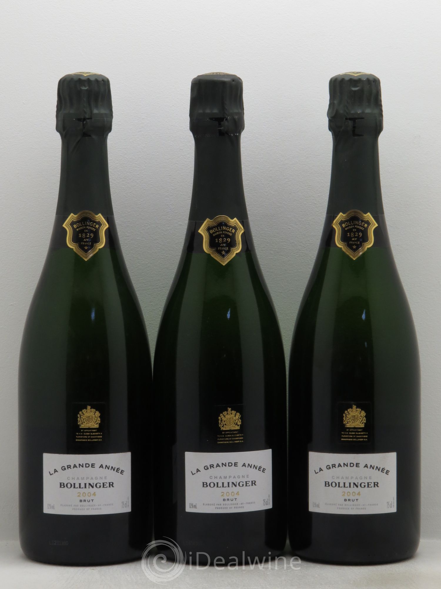 La Grande Année Brut Bollinger 2004 - Lot de 3 bouteilles - 0