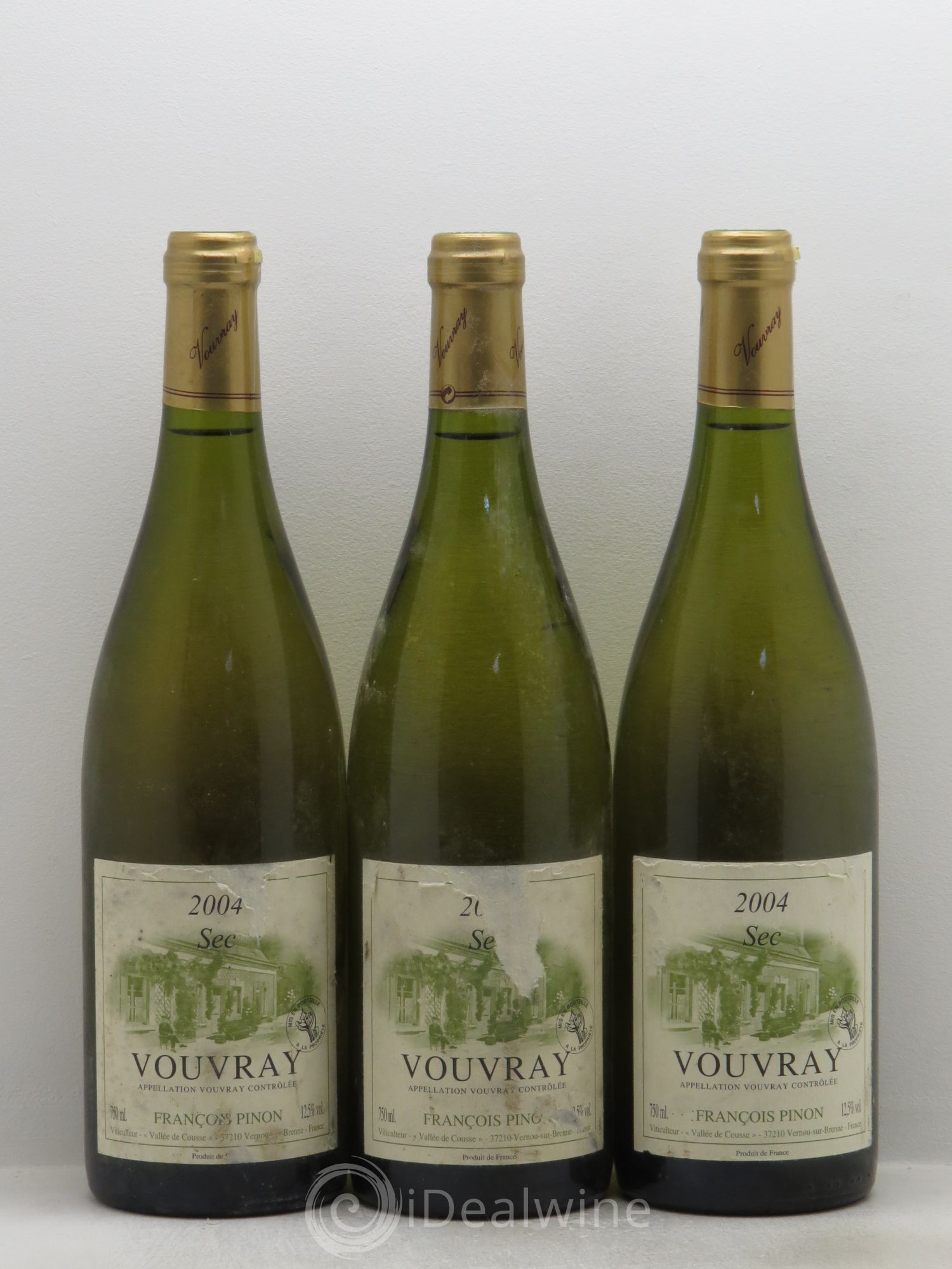 Vouvray Pinon (sans prix de réserve) 2004 - Posten von 3 Flaschen - 0