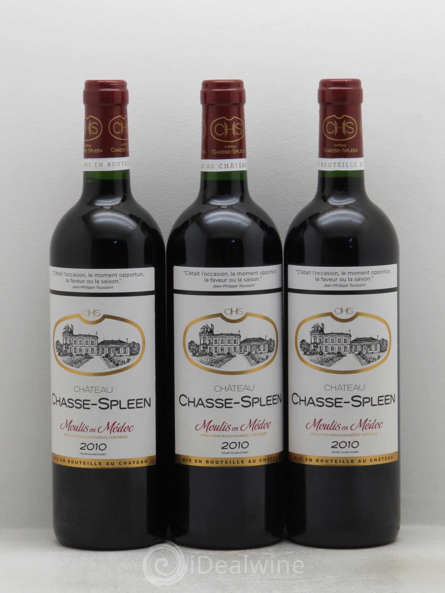 Château Chasse Spleen 2010 - Lot de 3 bouteilles - 0