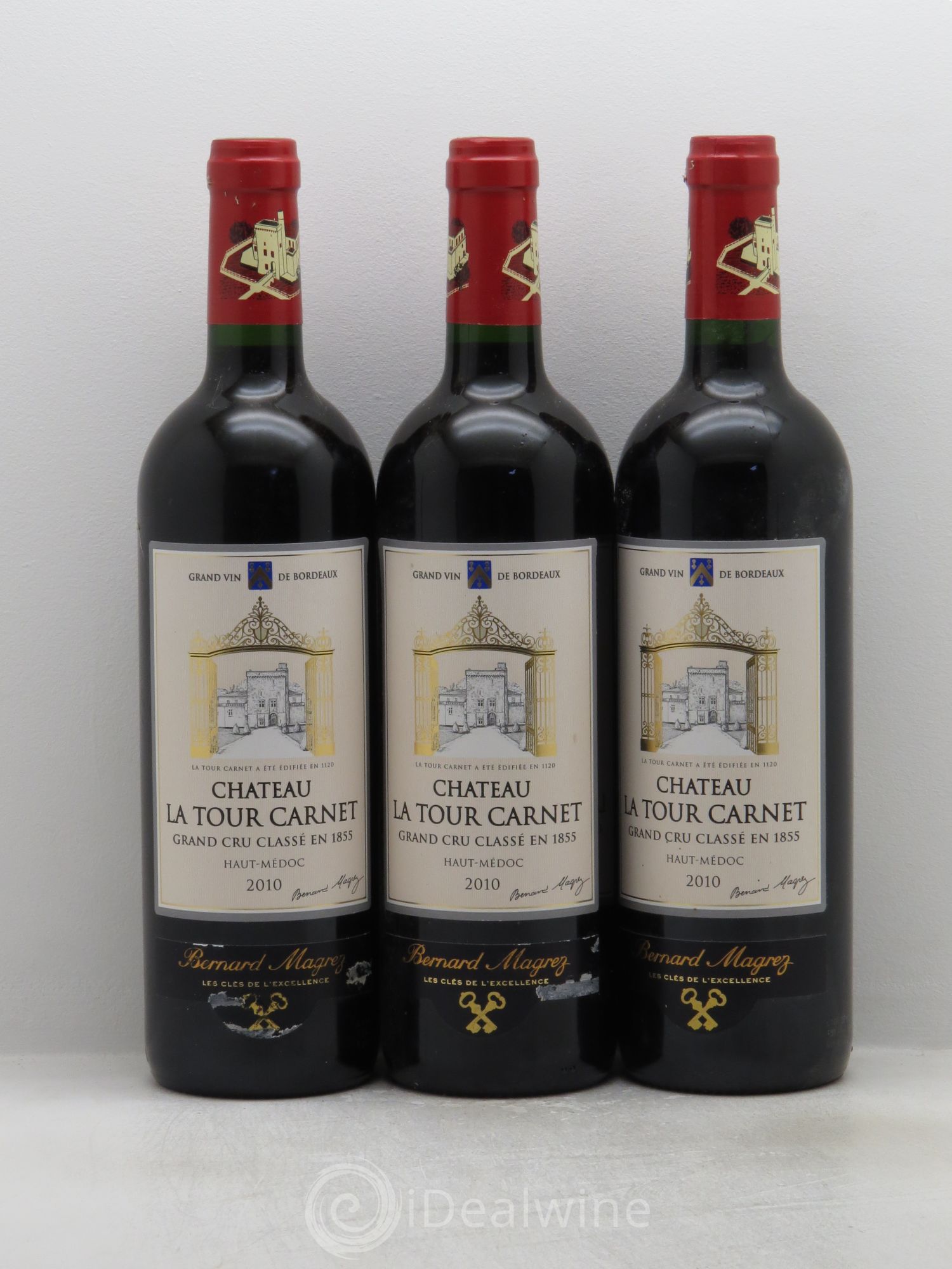 Château la Tour Carnet 4ème Grand Cru Classé 2010 - Lot de 3 bouteilles - 0