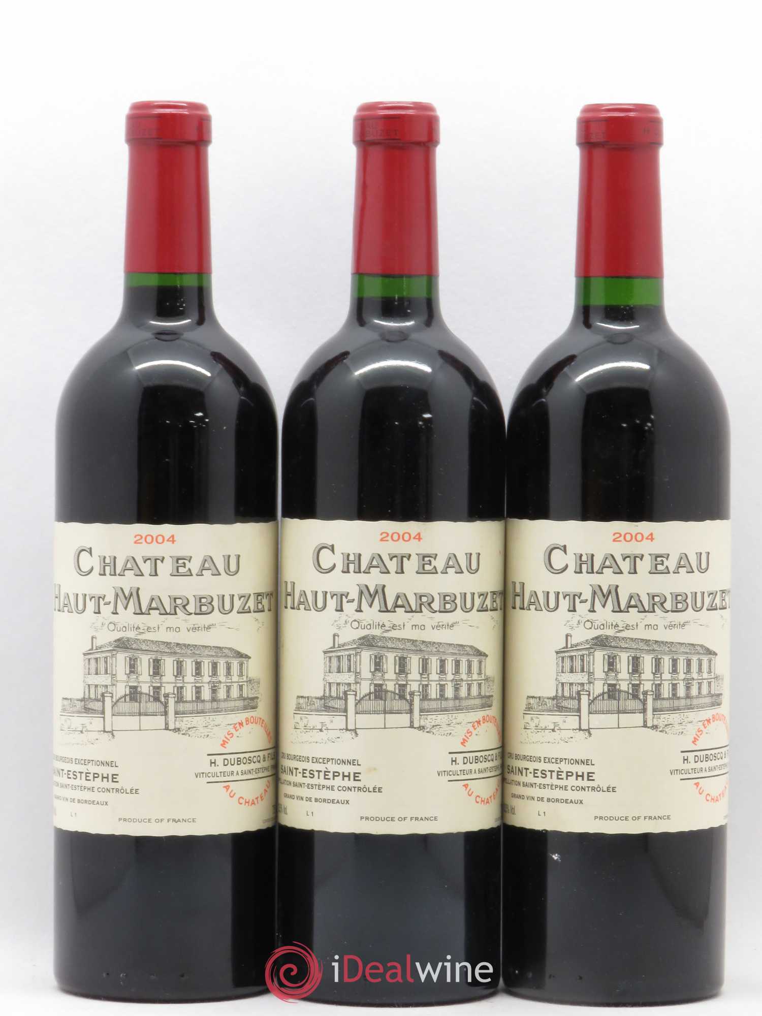 Château Haut Marbuzet 2004 - Lot de 3 bouteilles - 0