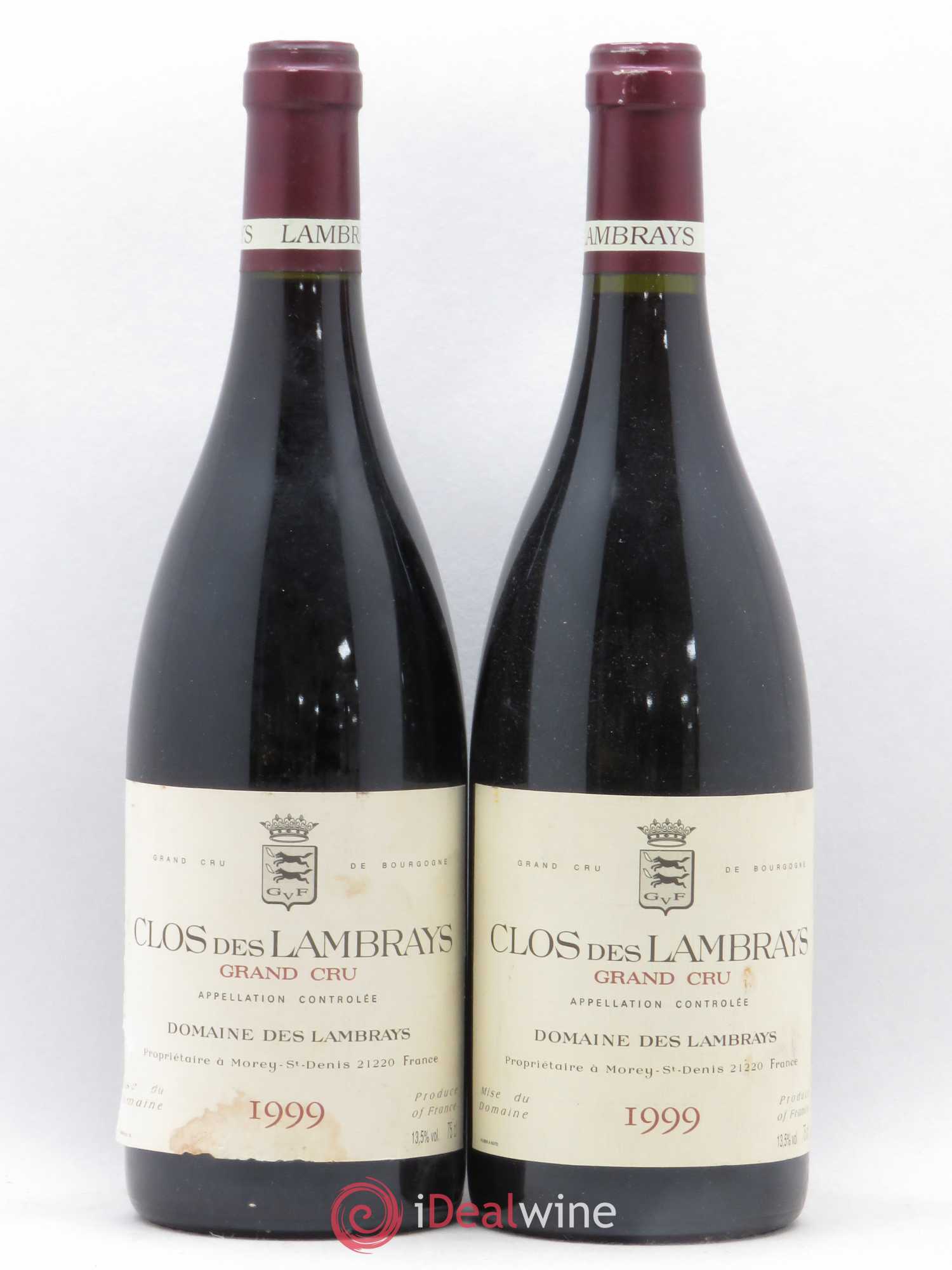 Clos des Lambrays Grand Cru Domaine des Lambrays 1999 - Lot de 2 bouteilles - 0
