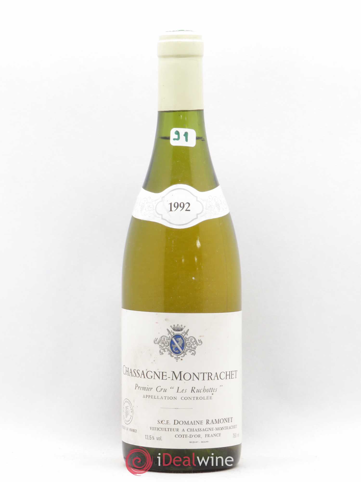 Chassagne-Montrachet 1er Cru Les Ruchottes Ramonet (Domaine) 1992 - Lot de 1 bouteille - 0