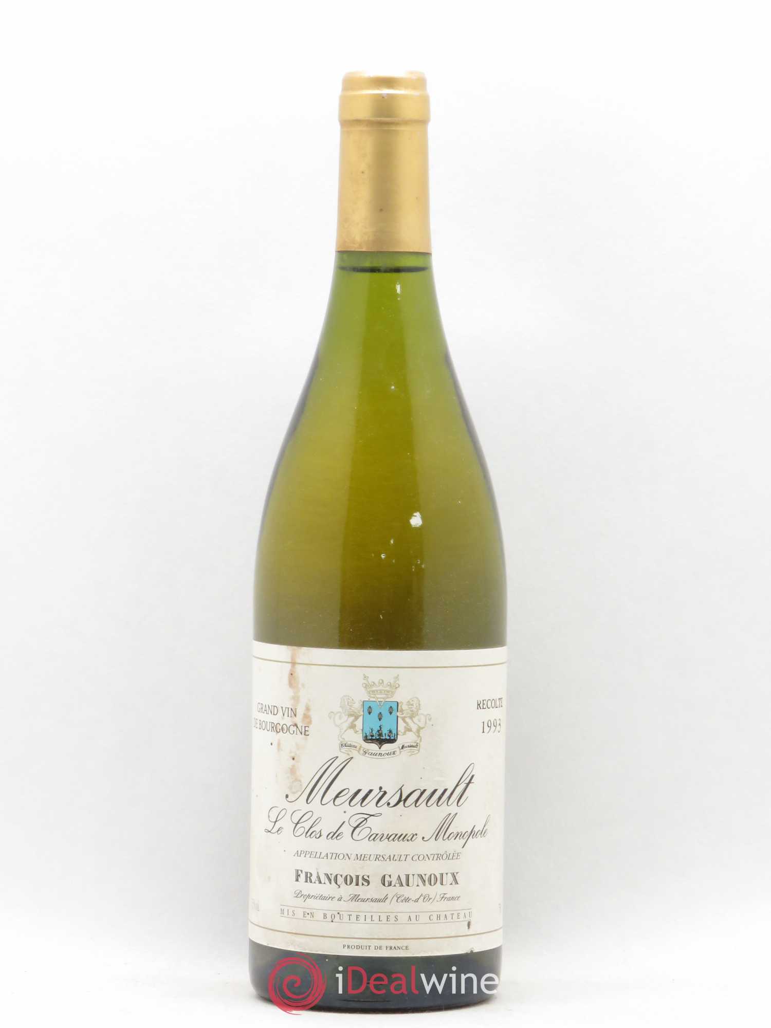 Meursault Le Clos de Tavaux François Gaunoux 1993 - Posten von 1 Flasche - 0