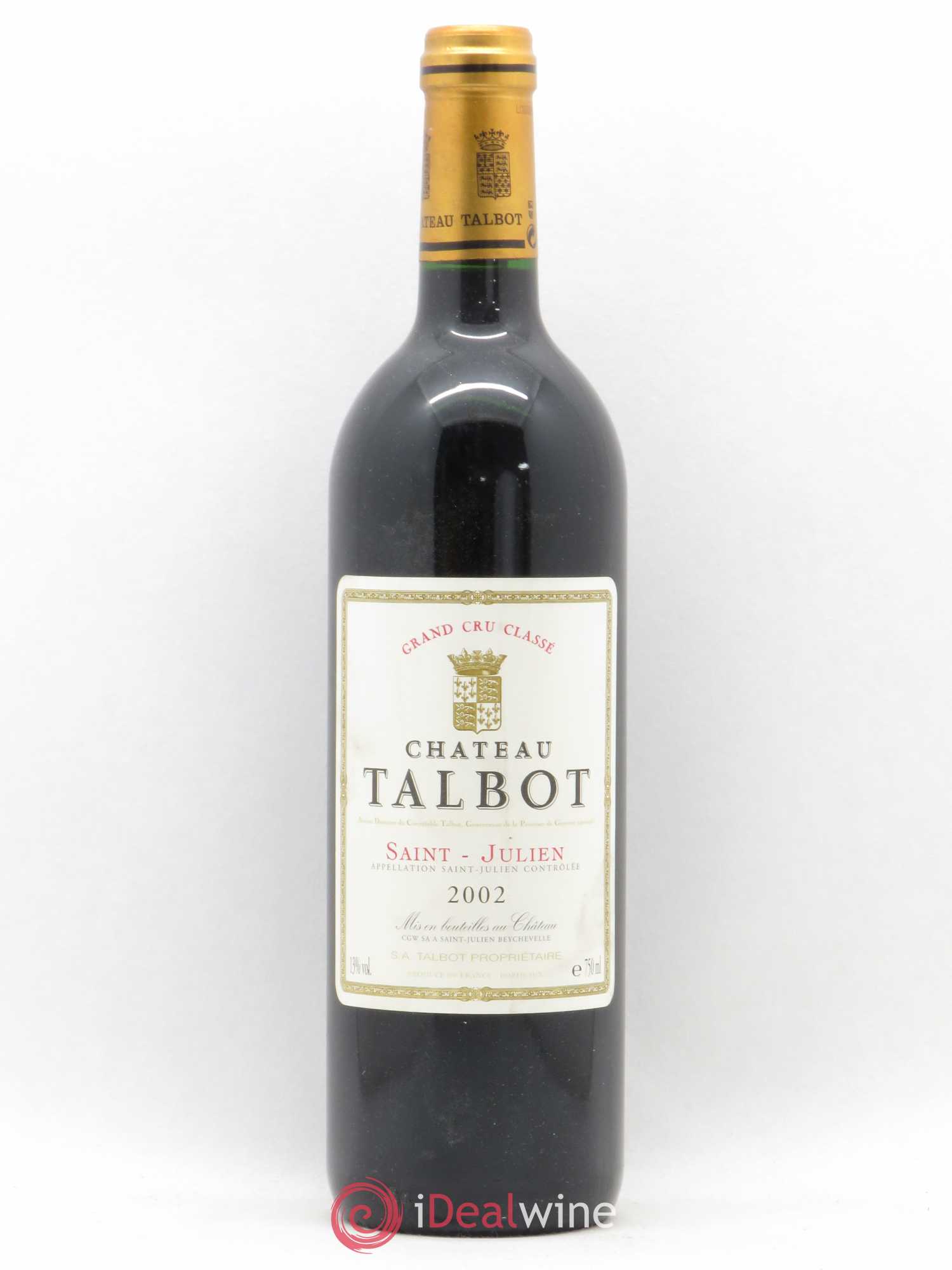 Château Talbot 4ème Grand Cru Classé 2002 - Lot de 1 bouteille - 0