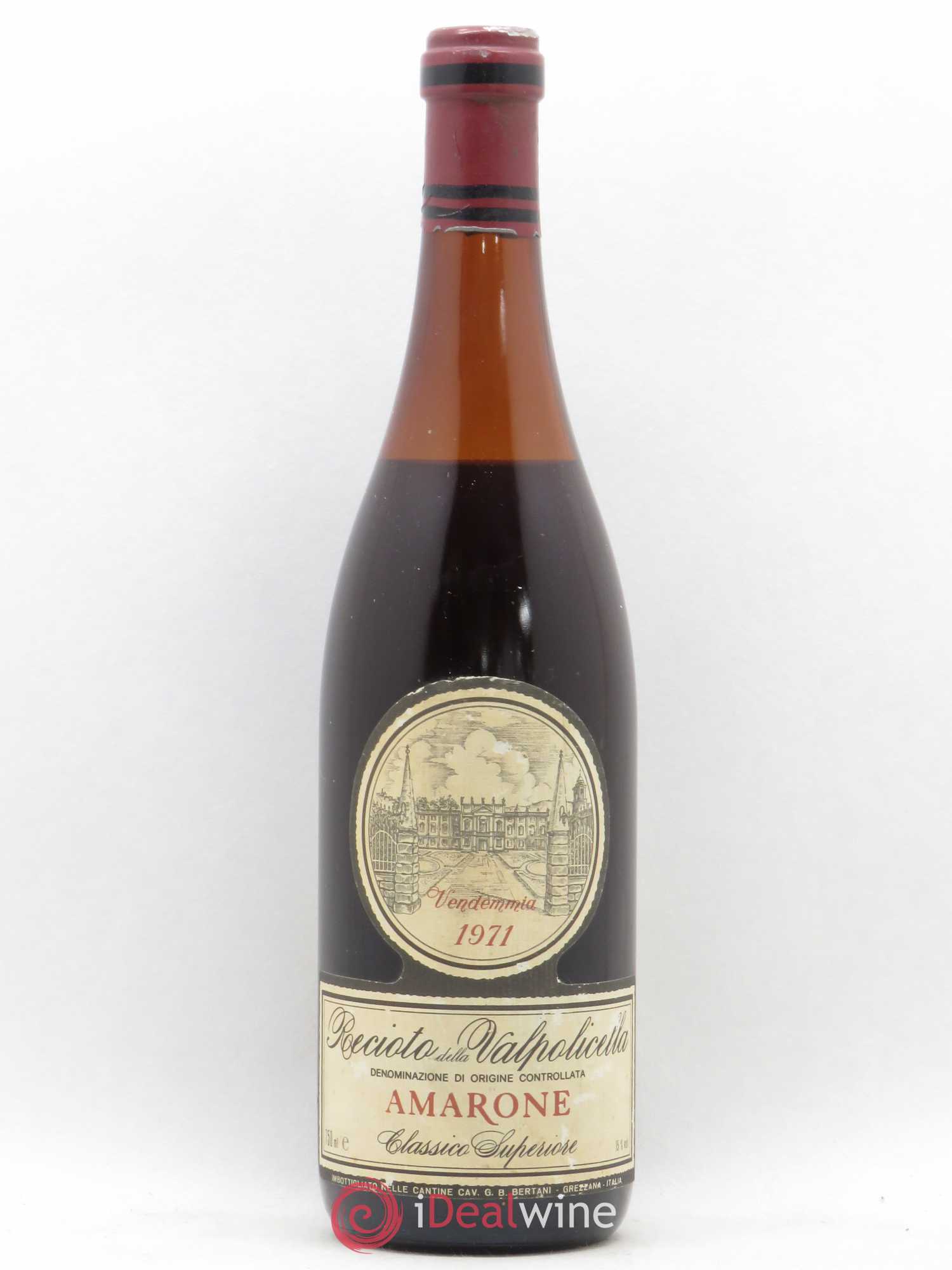 Italie Amarone Recioto della Valpolicella Classico Superiore Bertani 1971 - Posten von 1 Flasche - 0