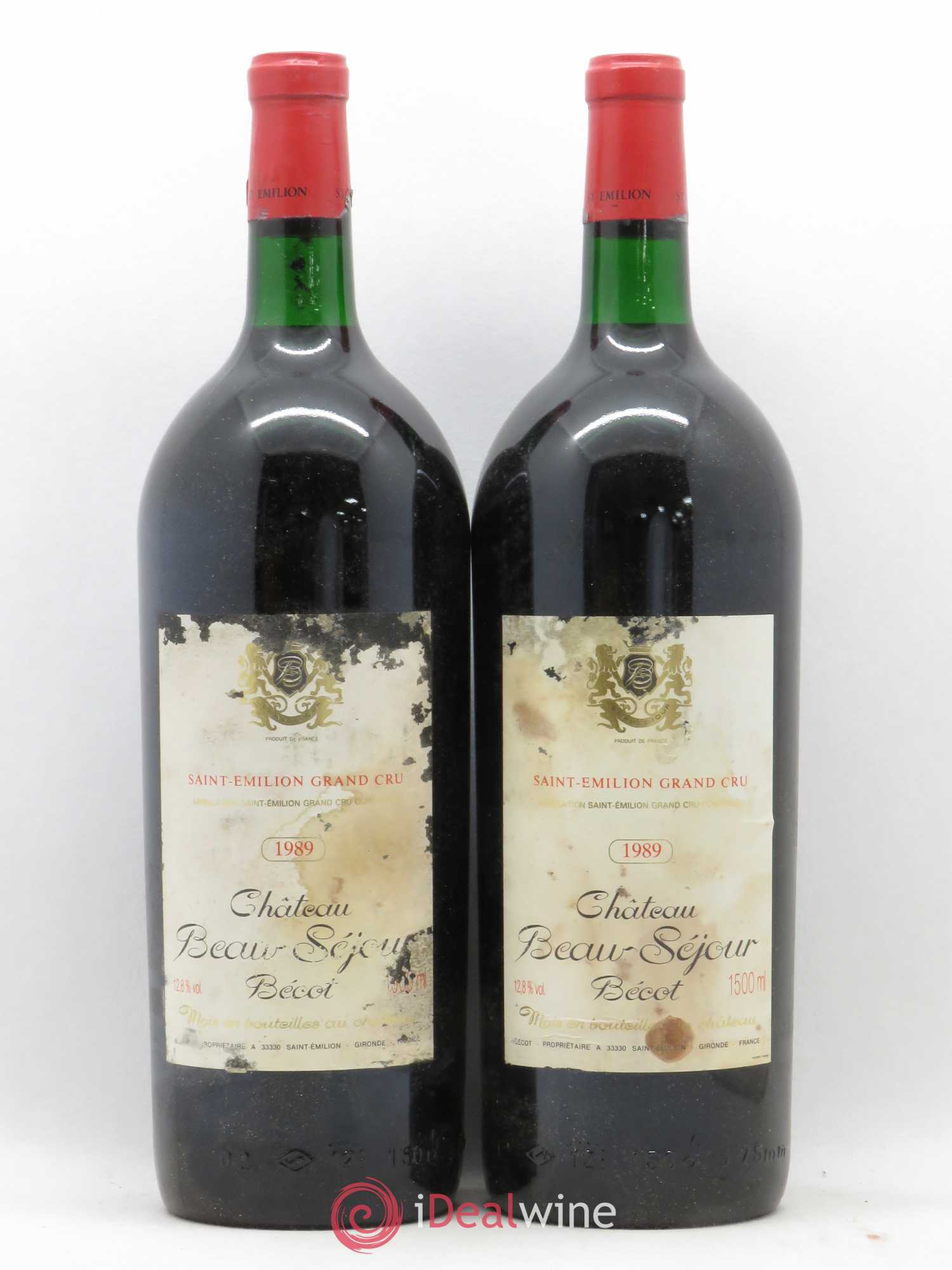 Château Beau-Séjour Bécot 1er Grand Cru Classé B 1989 - Lot de 2 magnums - 0