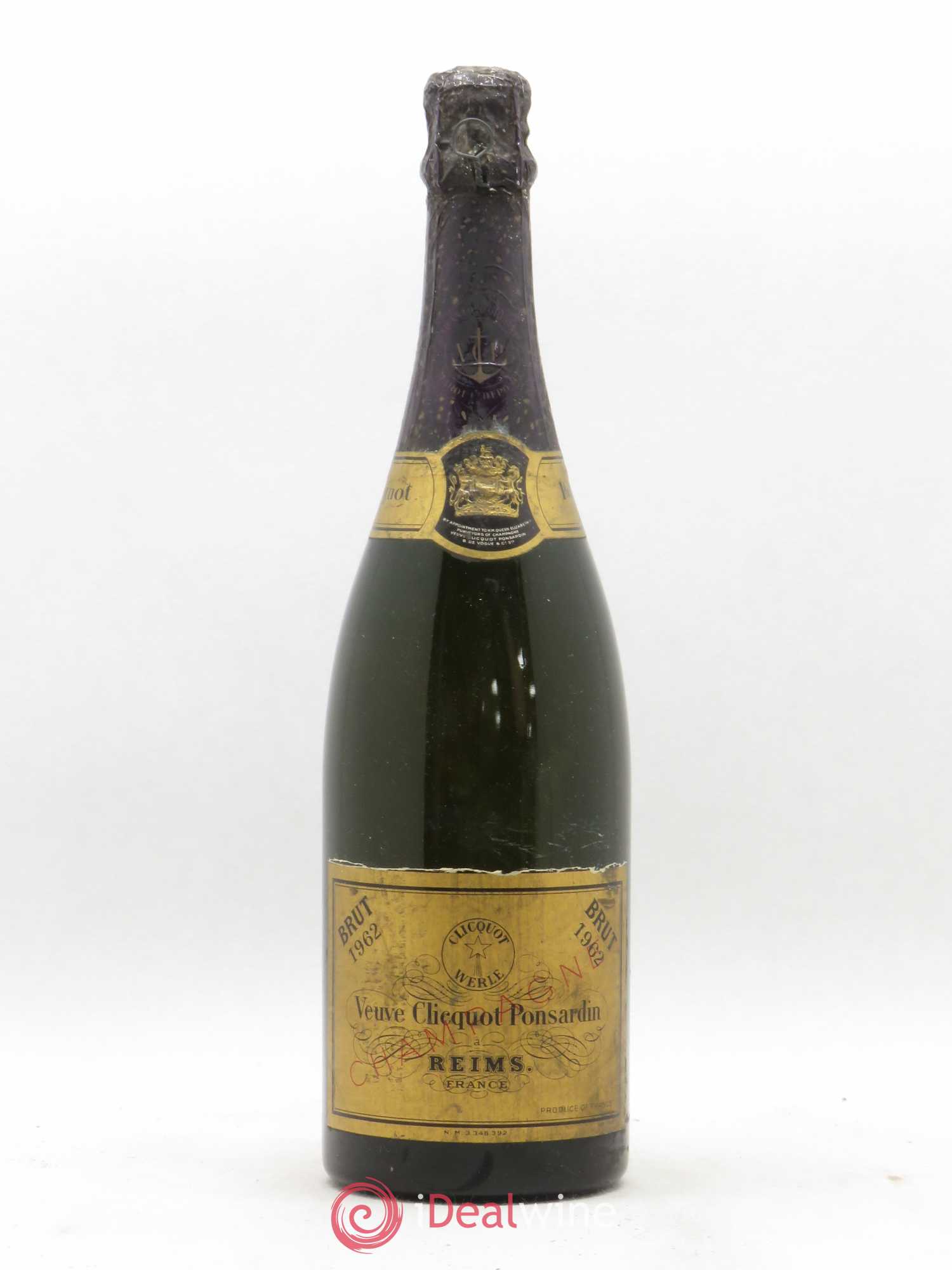 Brut Millésimé Veuve Clicquot 1962 - Lot de 1 bouteille - 0