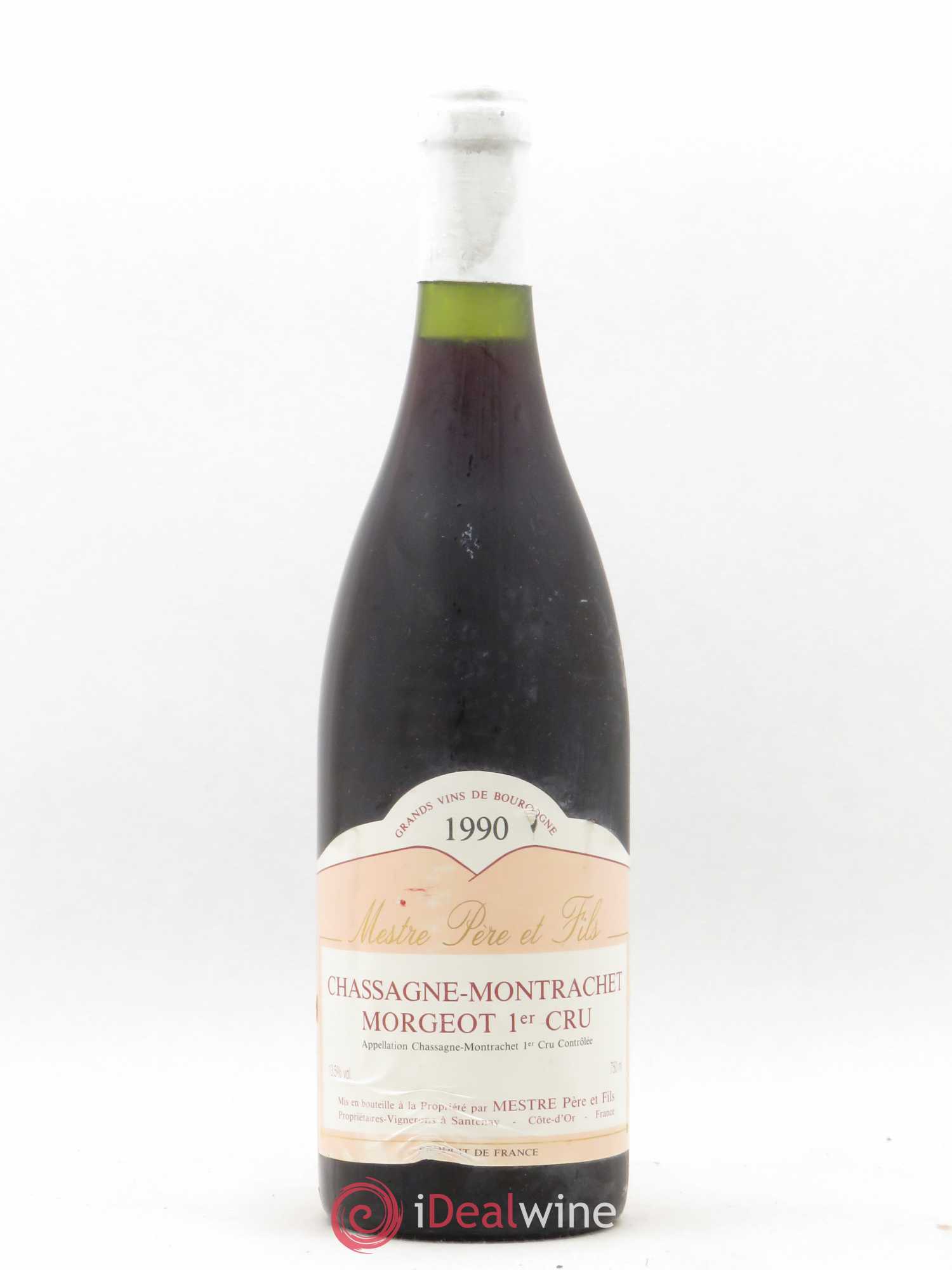 Chassagne-Montrachet 1er Cru Morgeot Mestre 1990 - Lot de 1 bouteille - 0