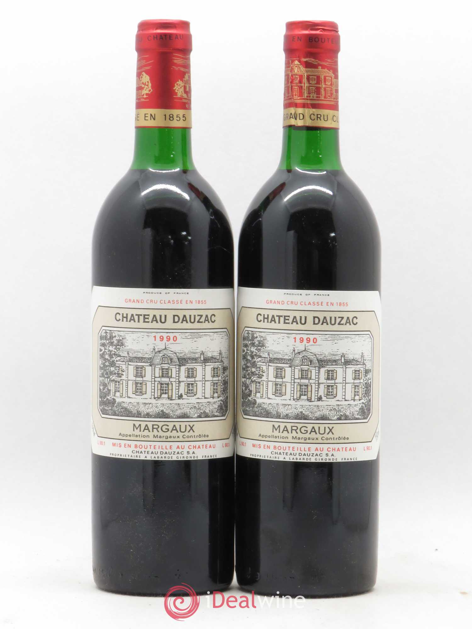 Château Dauzac 5ème Grand Cru Classé 1990 - Lot de 2 bouteilles - 0