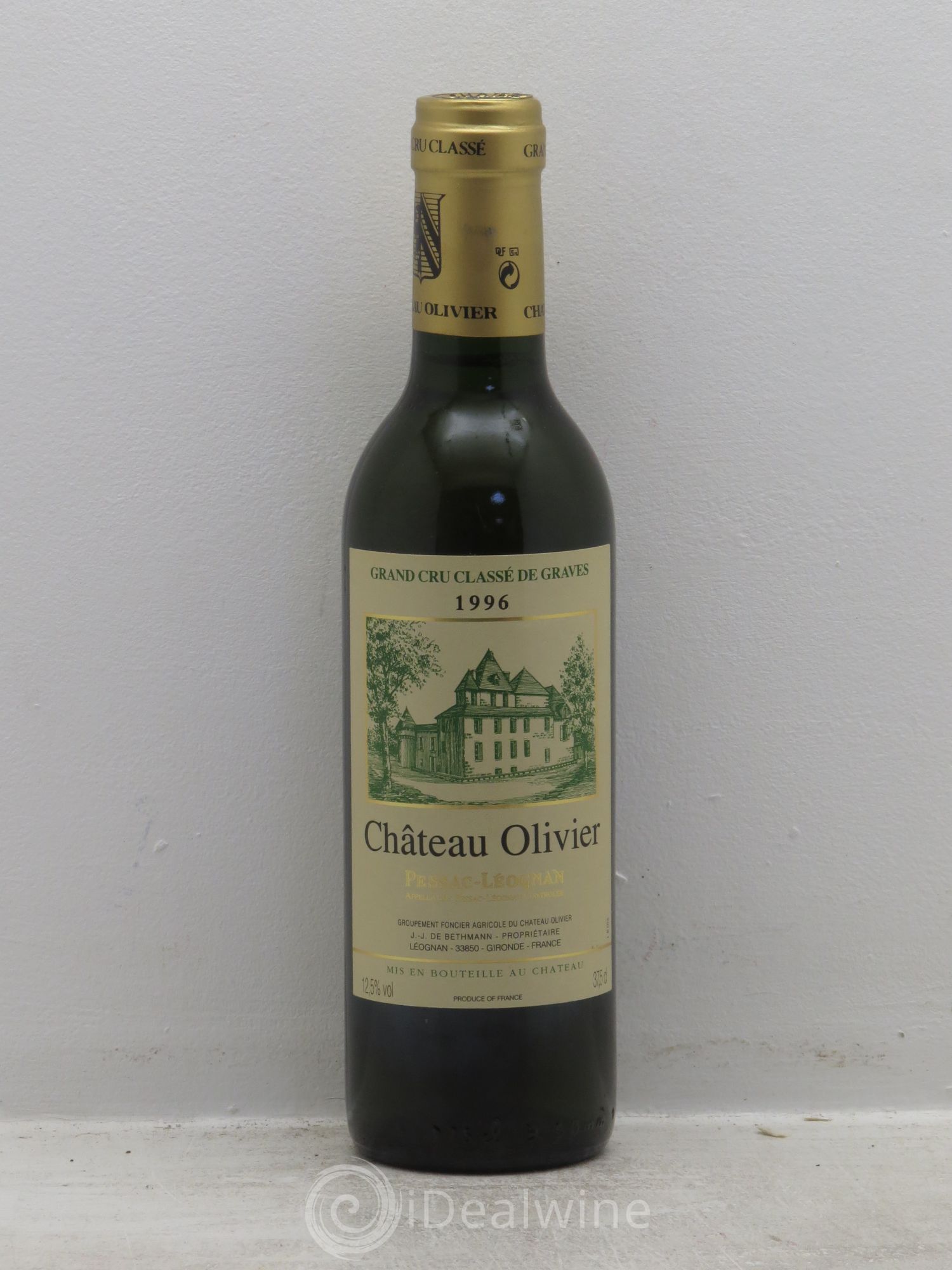 Château Olivier Cru Classé de Graves 1996 - Lot de 6 demi bouteilles - 0