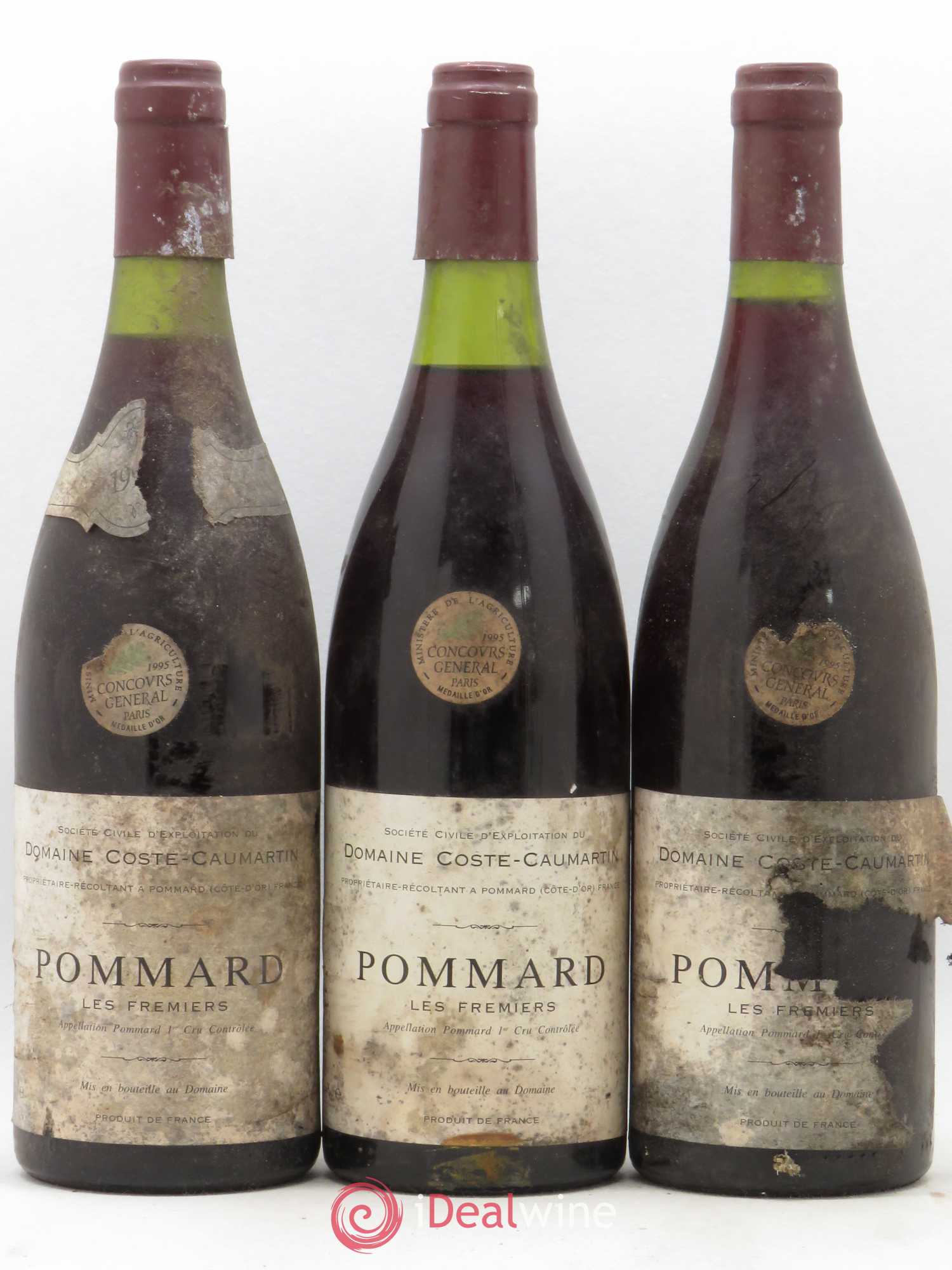 Pommard 1er Cru Les Fremiers Coste Caumartin 1992 - Lot de 3 bouteilles - 0
