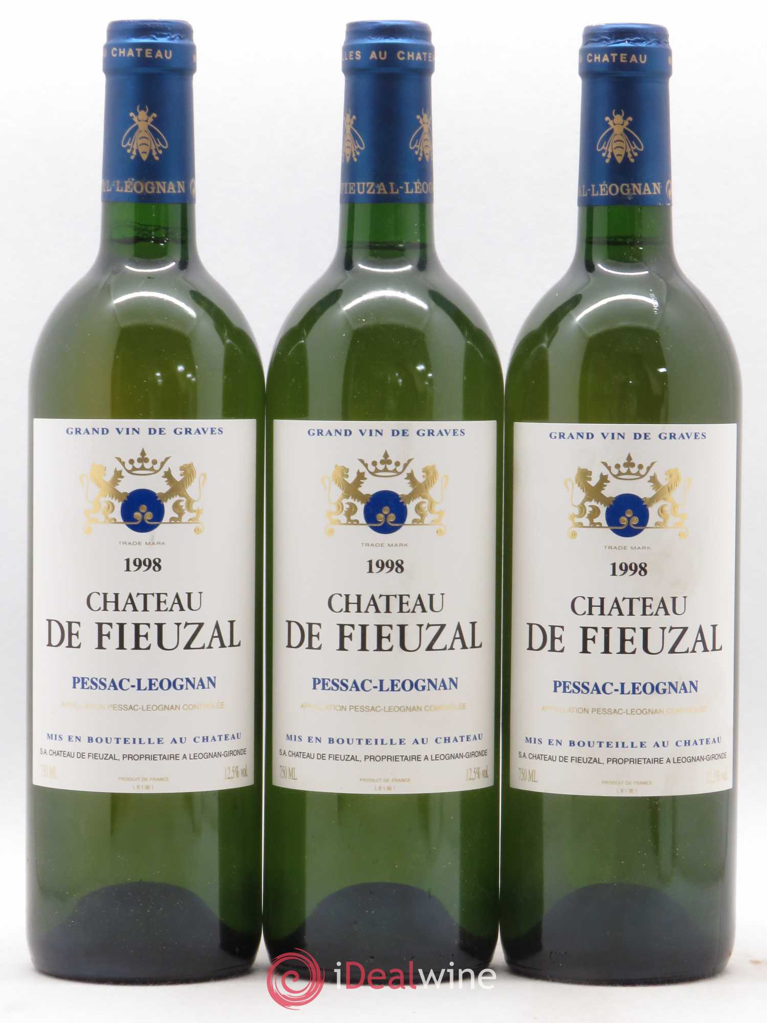 Château de Fieuzal 1998 - Lot de 3 bouteilles - 0