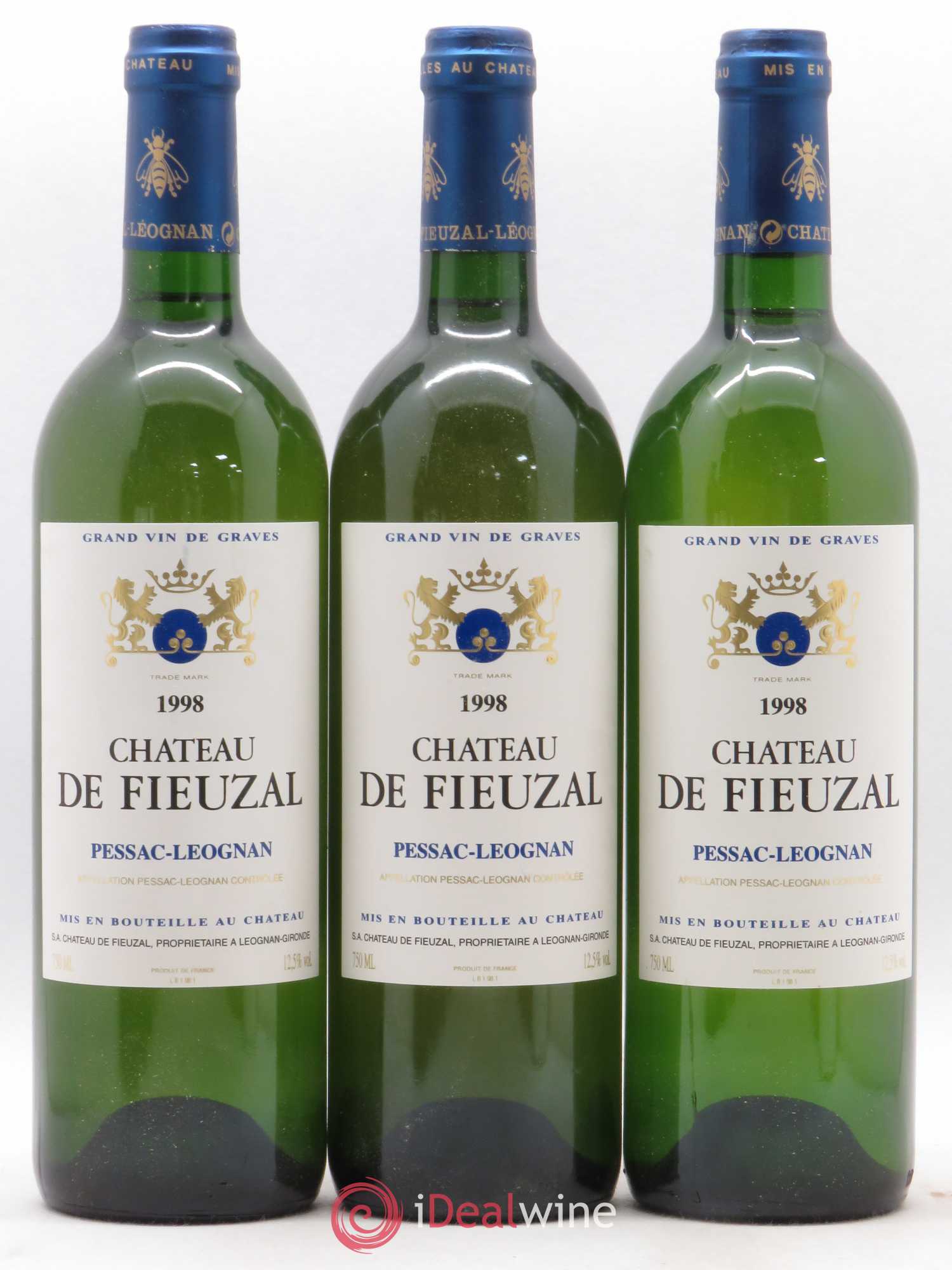 Château de Fieuzal 1998 - Lot de 3 bouteilles - 0