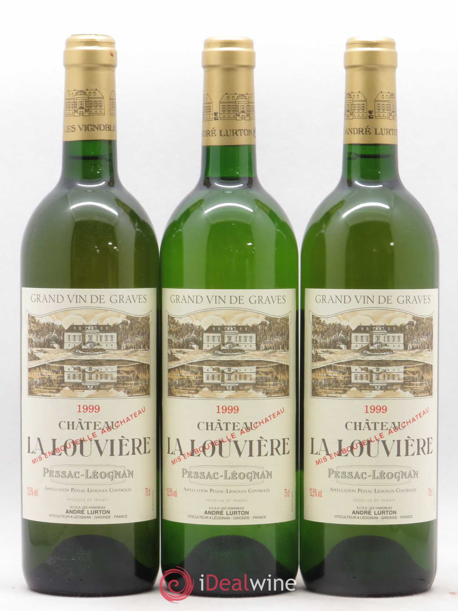 Château la Louvière 1999 - Lot de 3 bouteilles - 0