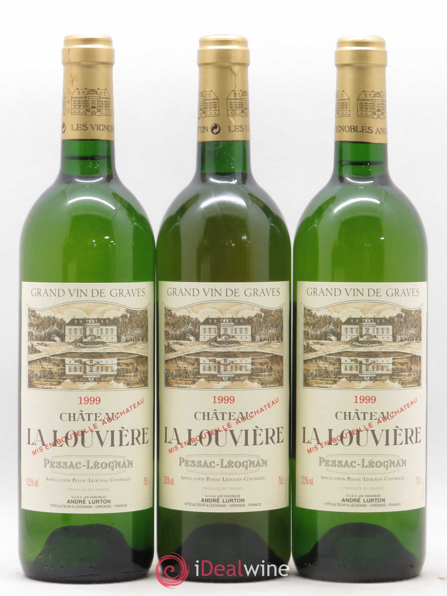 Château la Louvière 1999 - Lot de 3 bouteilles - 0