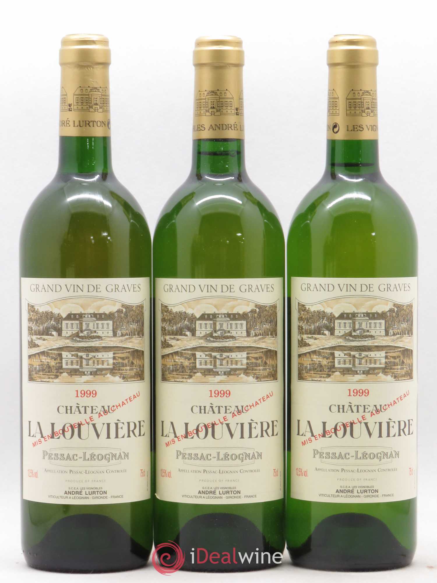 Château la Louvière 1999 - Lot de 3 bouteilles - 0