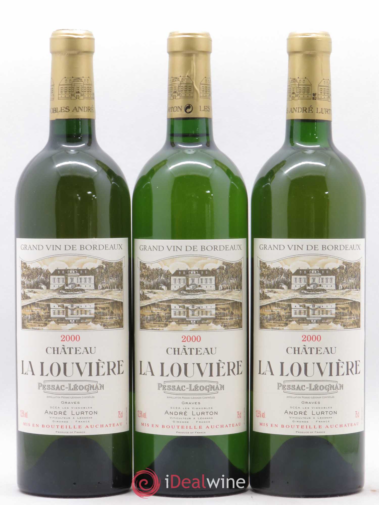 Château la Louvière 2000 - Lot de 3 bouteilles - 0