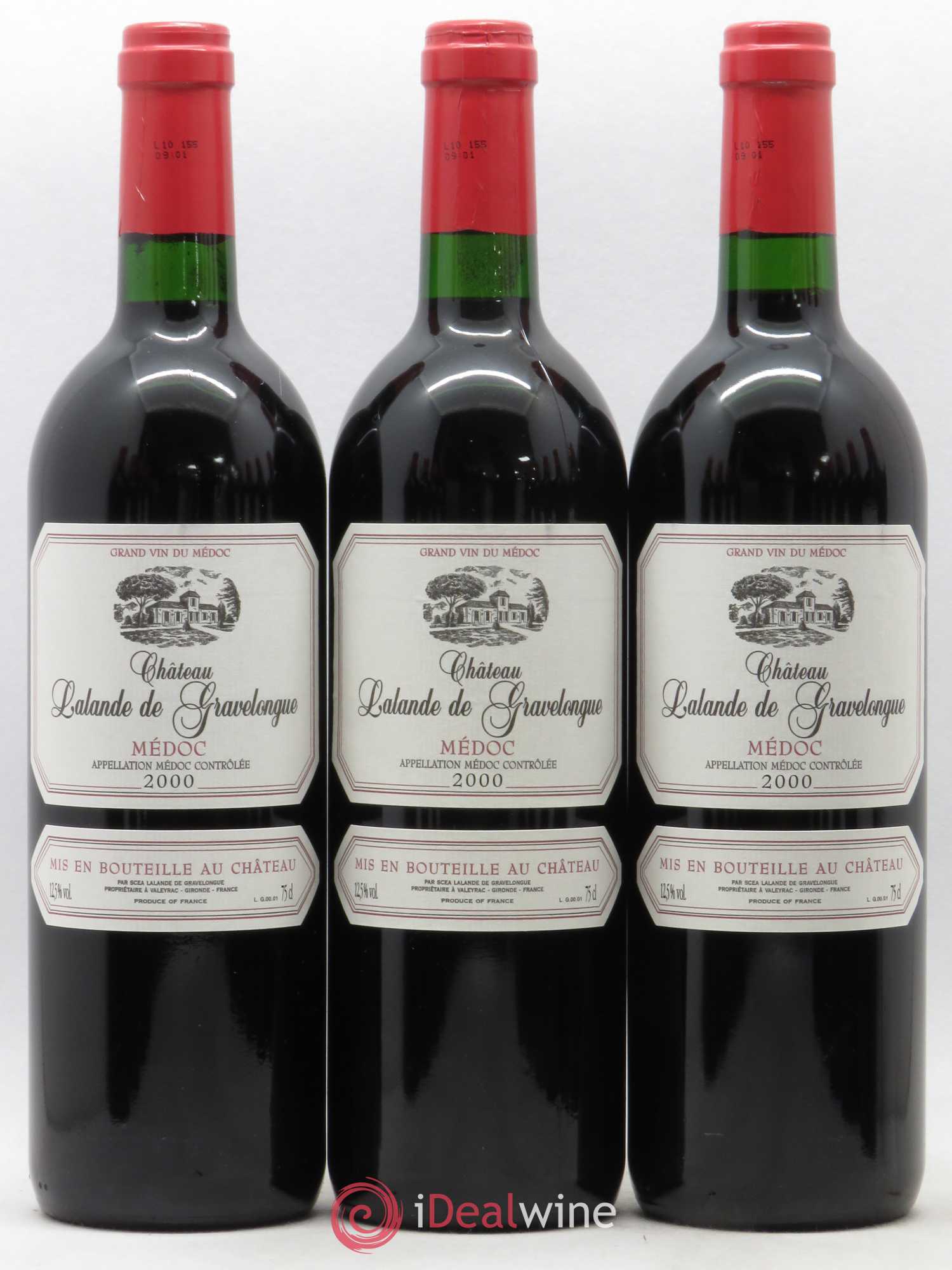 Médoc Lalande de Gravelongue 2000 - Posten von 12 Flaschen - 1