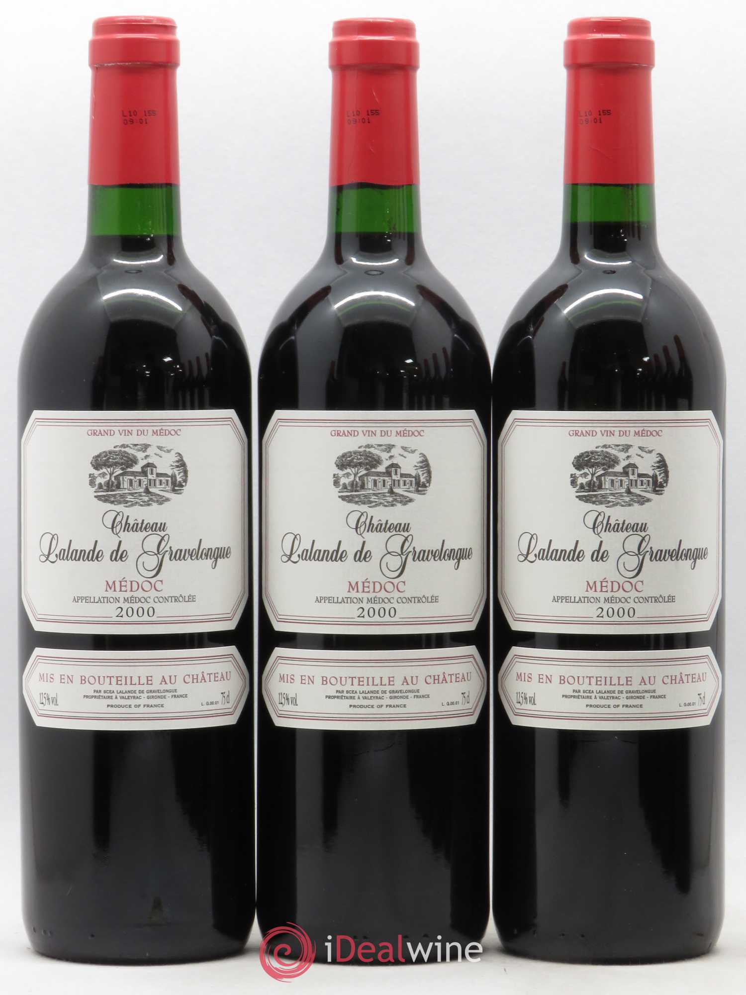 Médoc Lalande de Gravelongue 2000 - Posten von 12 Flaschen - 2