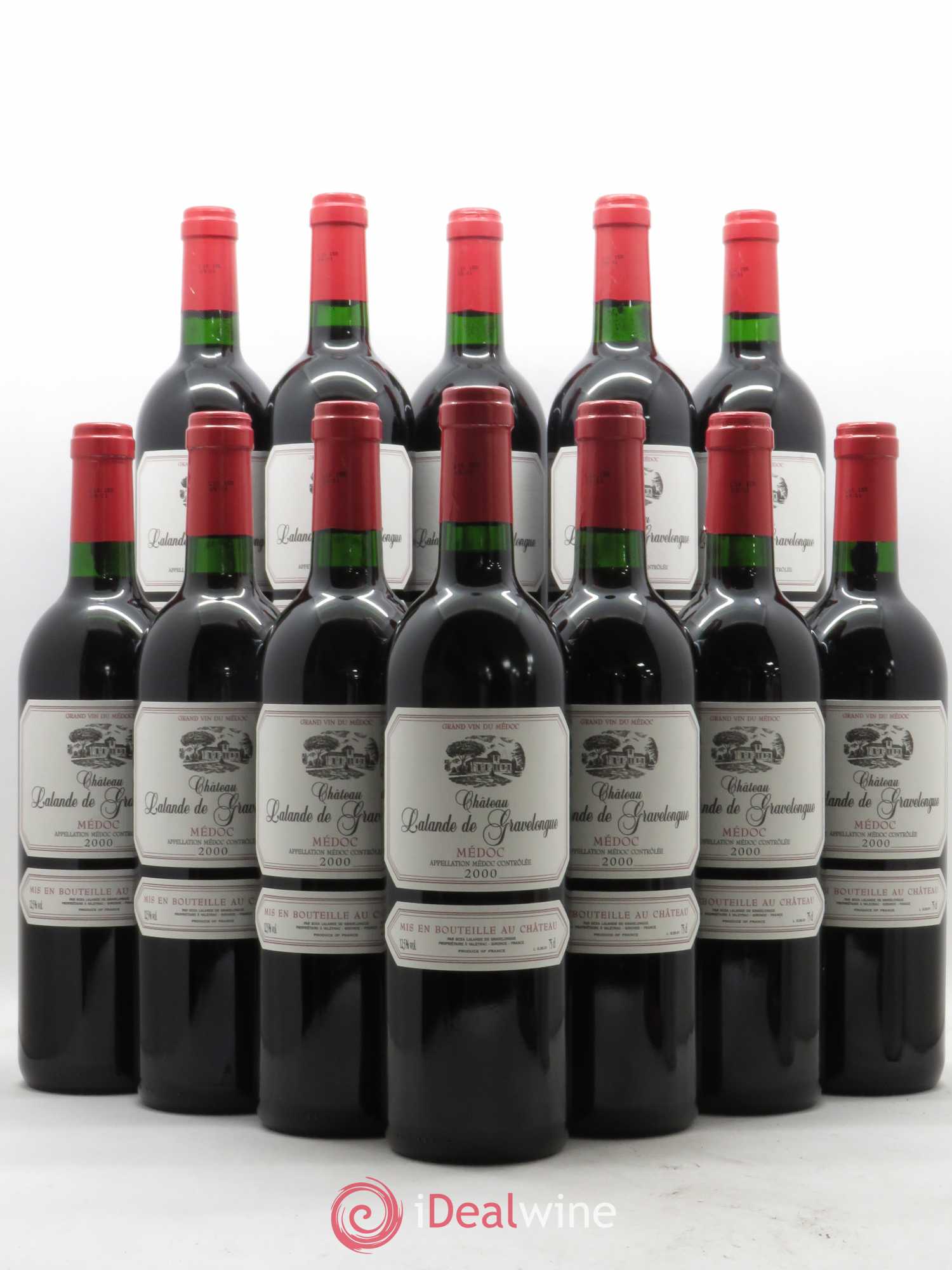 Médoc Lalande de Gravelongue 2000 - Posten von 12 Flaschen - 0