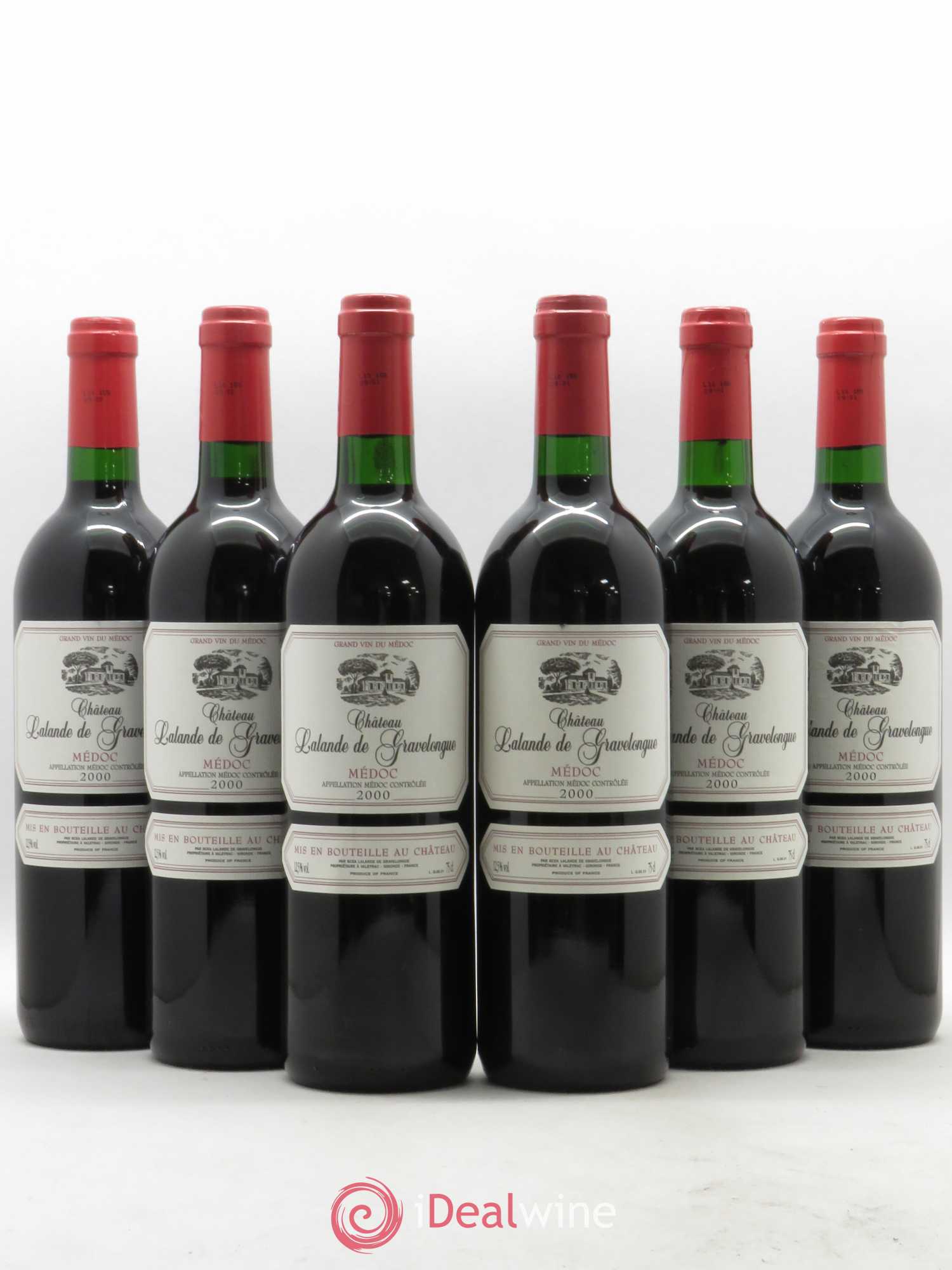 Médoc Lalande de Gravelongue 2000 - Posten von 6 Flaschen - 0