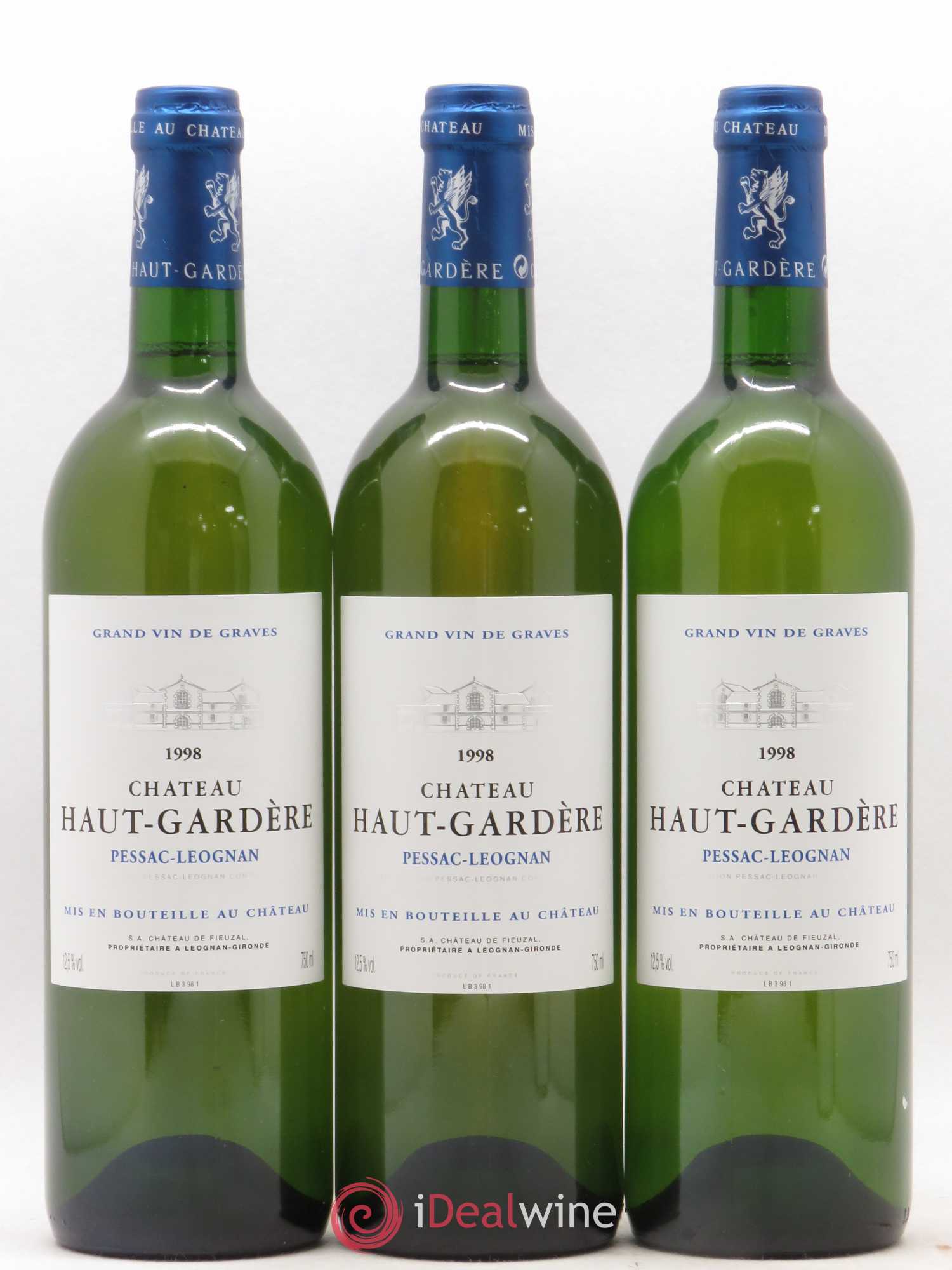 Château Haut-Gardère 1998 - Lot de 3 bouteilles - 0