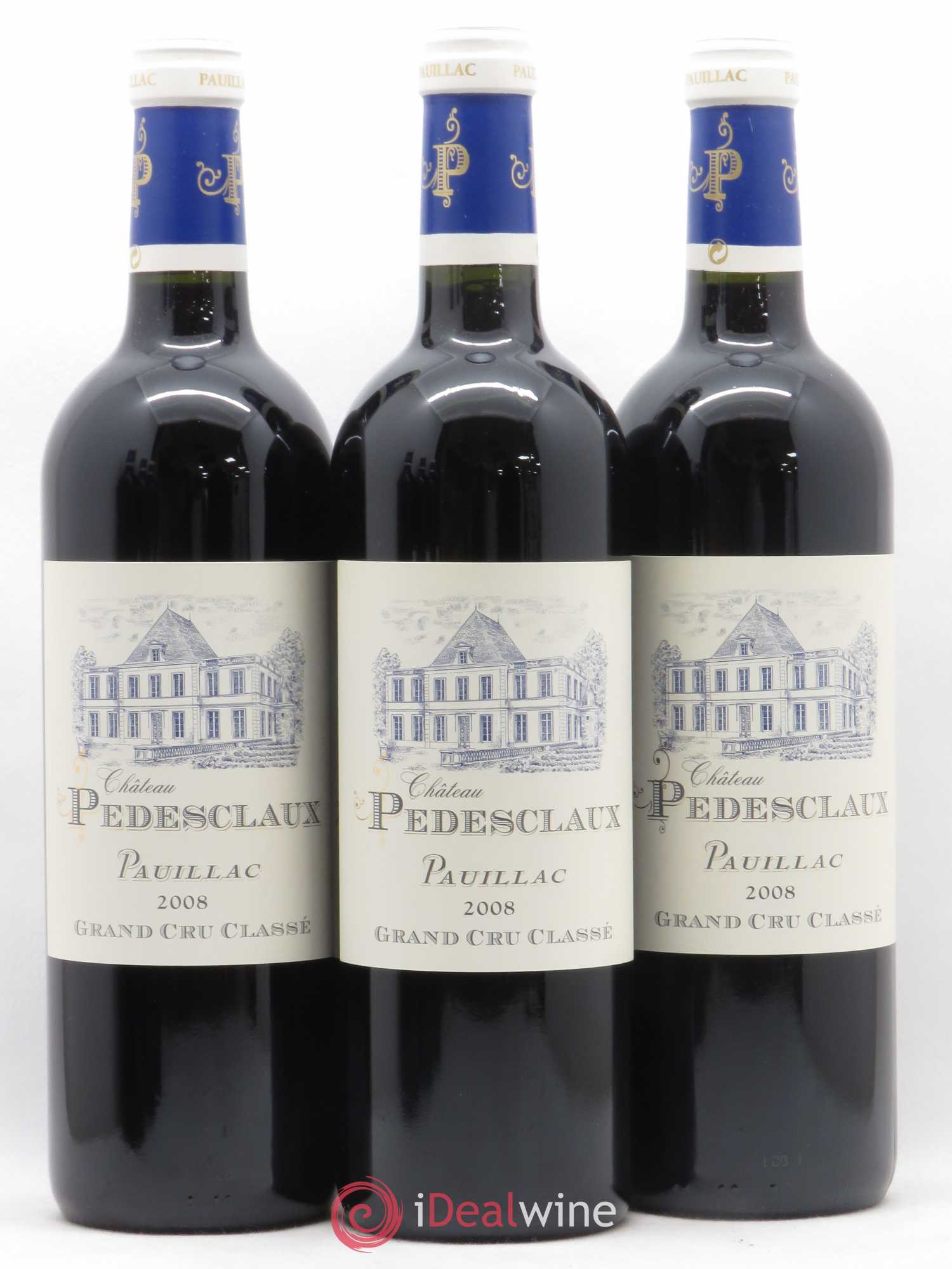 Château Pedesclaux 5ème Grand Cru Classé 2008 - Lot de 3 bouteilles - 0