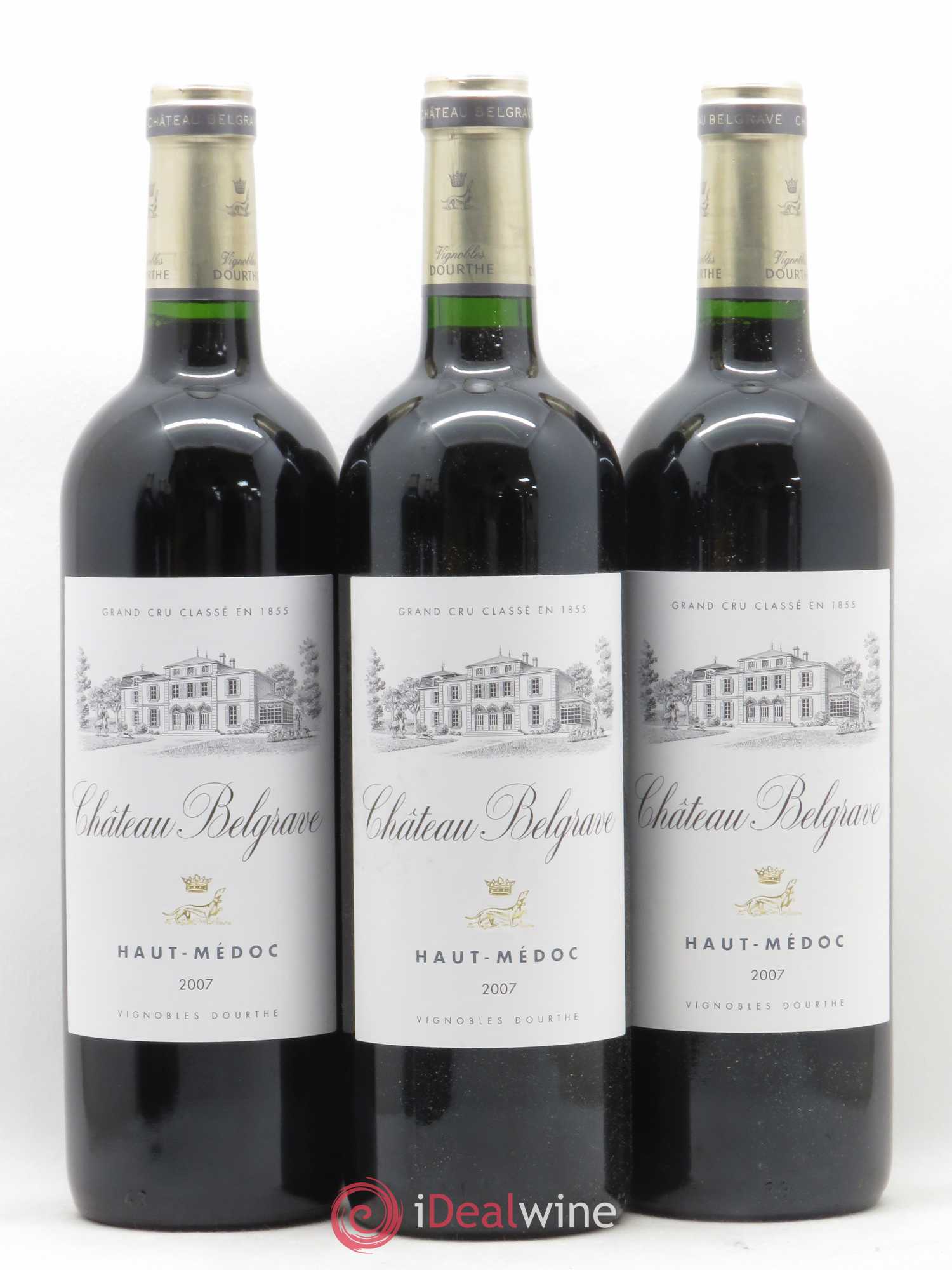 Château Belgrave 5ème Grand Cru Classé 2007 - Lot de 3 bouteilles - 0