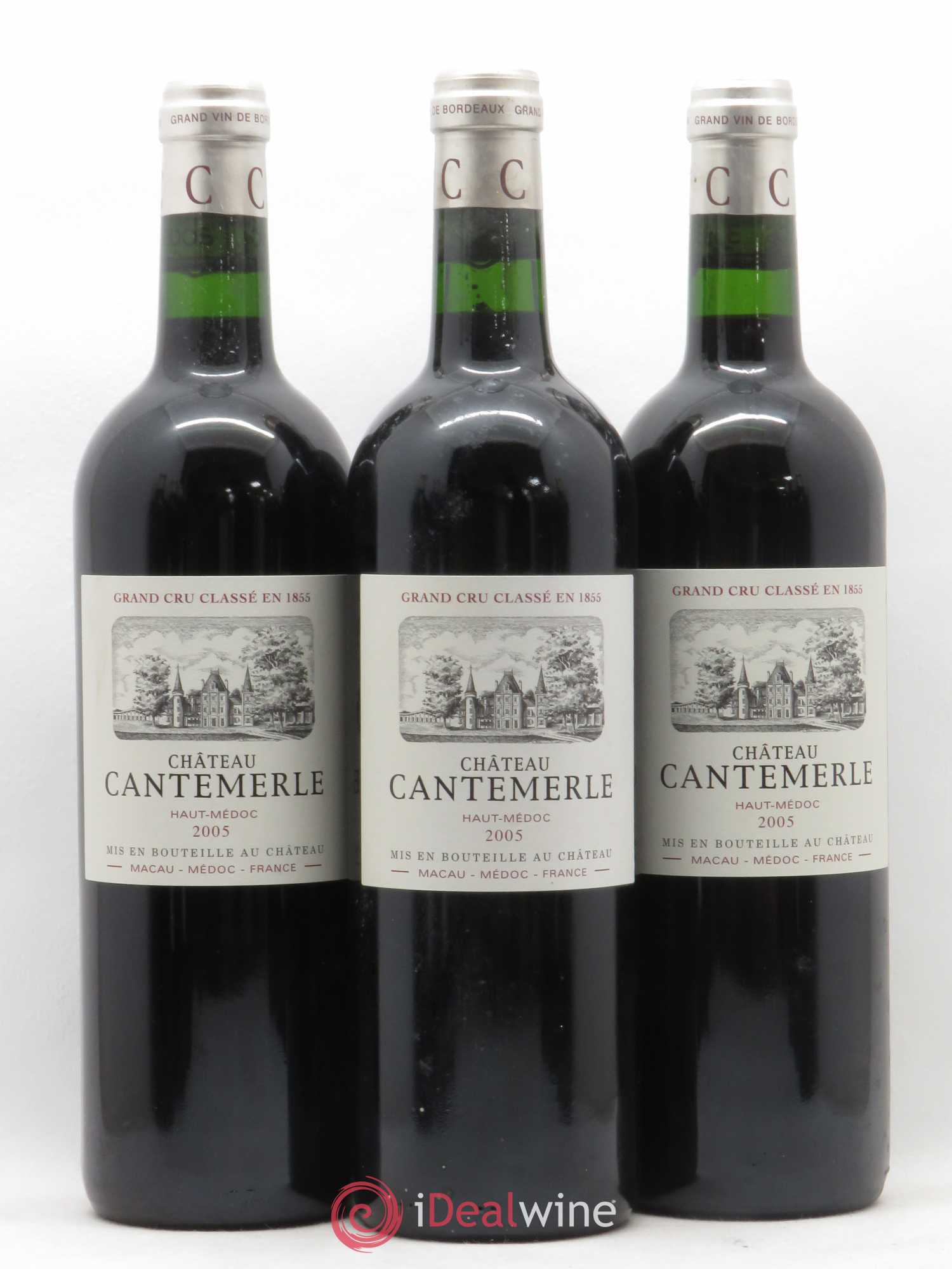 Château Cantemerle 5ème Grand Cru Classé 2005 - Lot de 3 bouteilles - 0