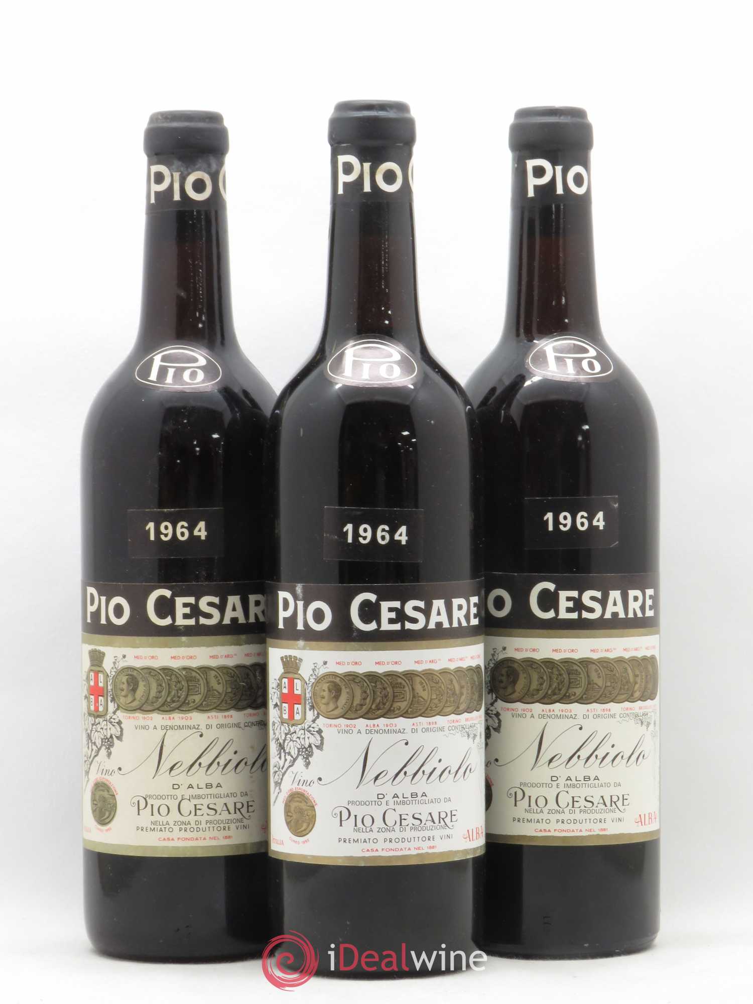 Nebbiolo d'Alba DOC Pio Cesare 1964 - Lot de 3 bouteilles - 0