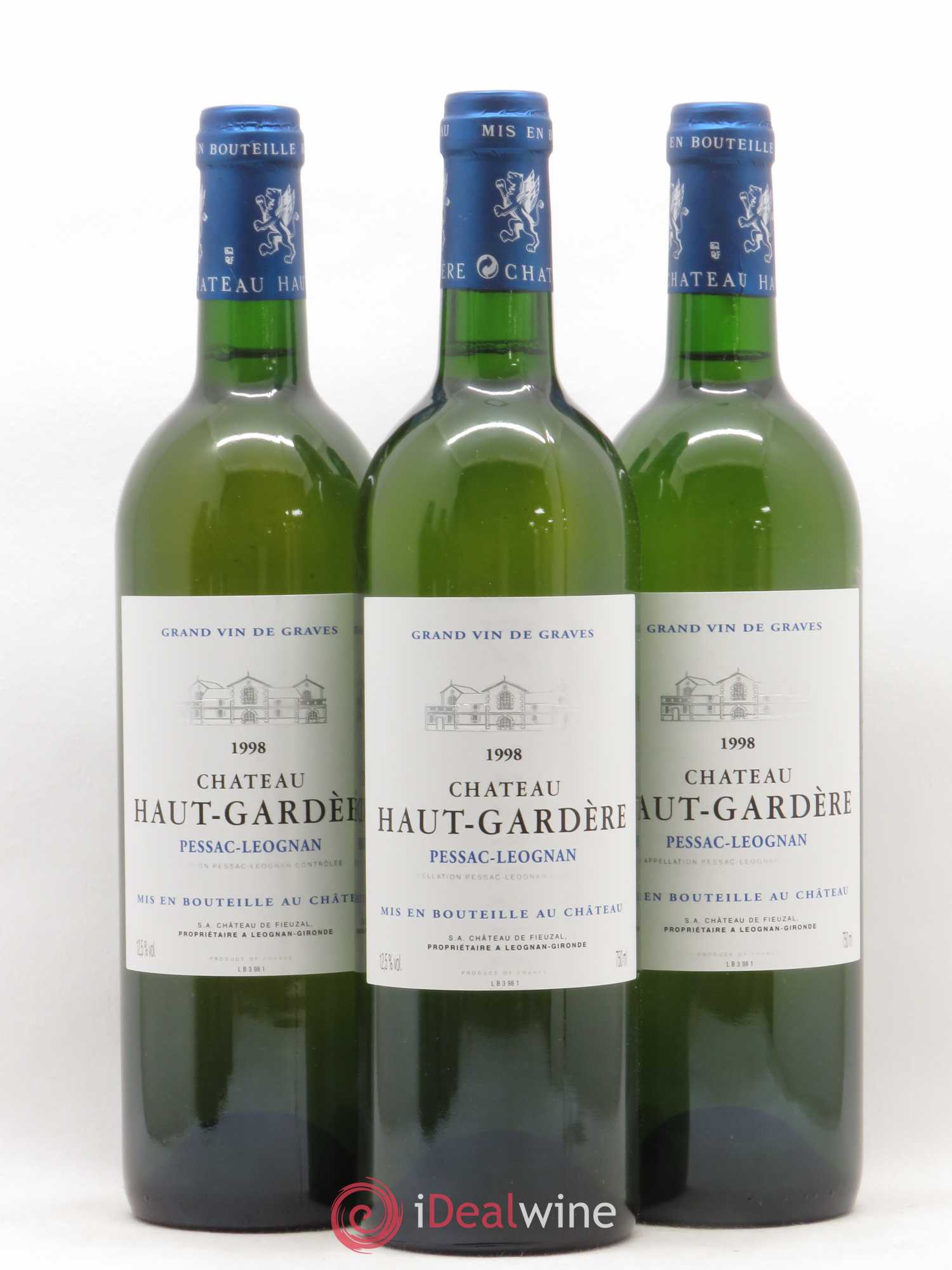 Château Haut-Gardère 1998 - Lot de 3 bouteilles - 0