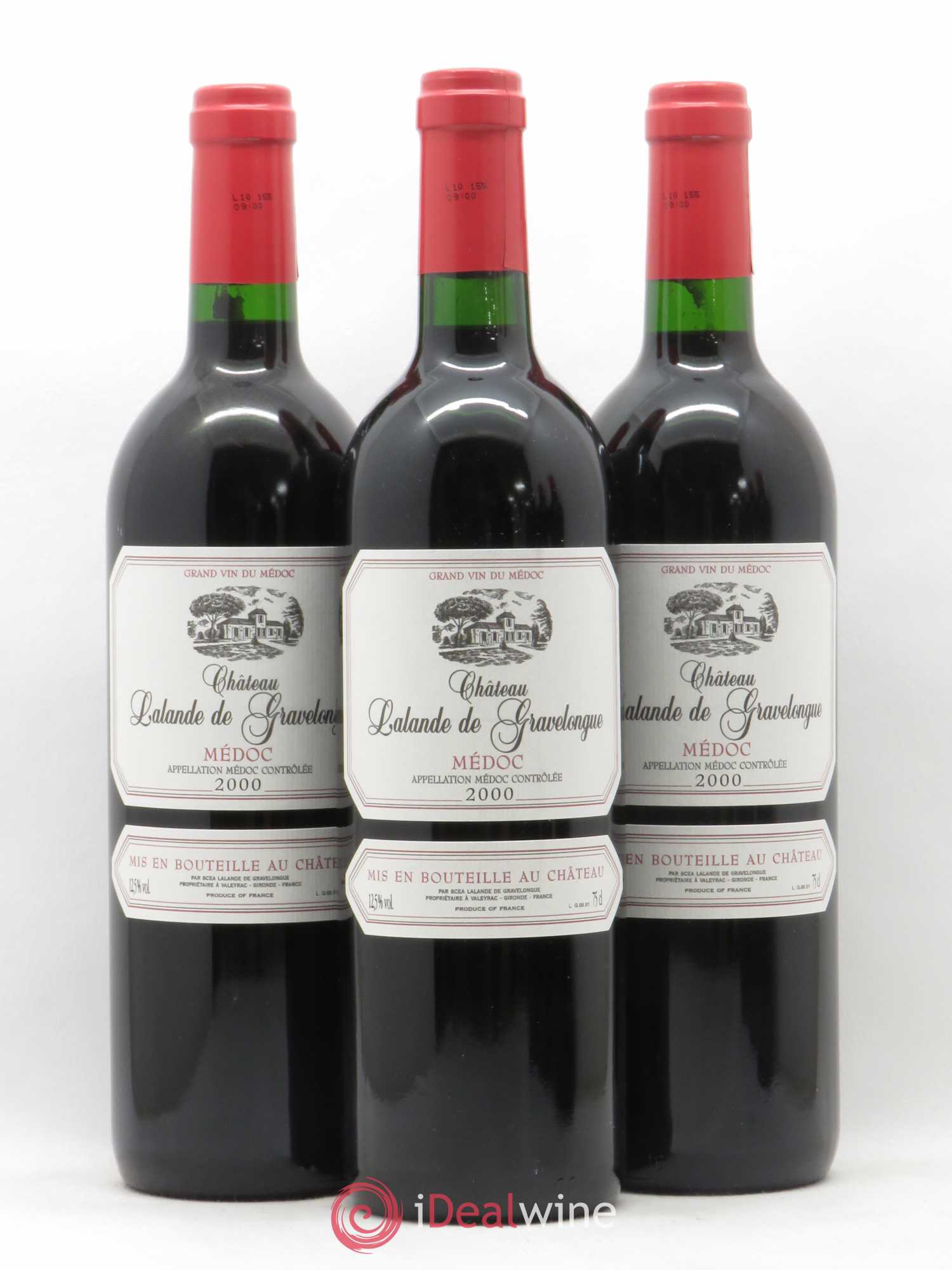 Bordeaux Médoc Château Lalande De Gravelongue 2000 - Posten von 6 Flaschen - 2