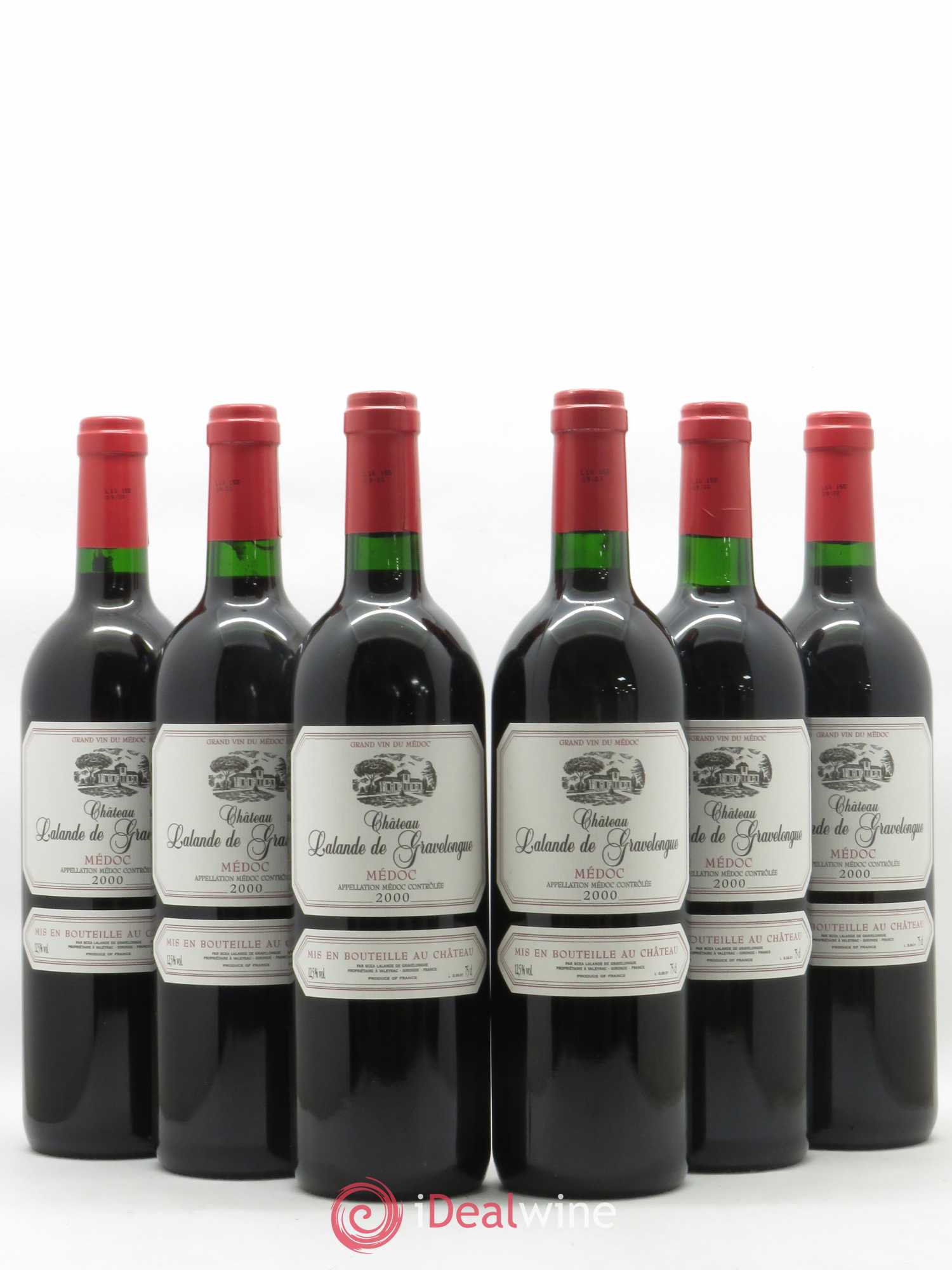 Bordeaux Médoc Château Lalande De Gravelongue 2000 - Posten von 6 Flaschen - 0