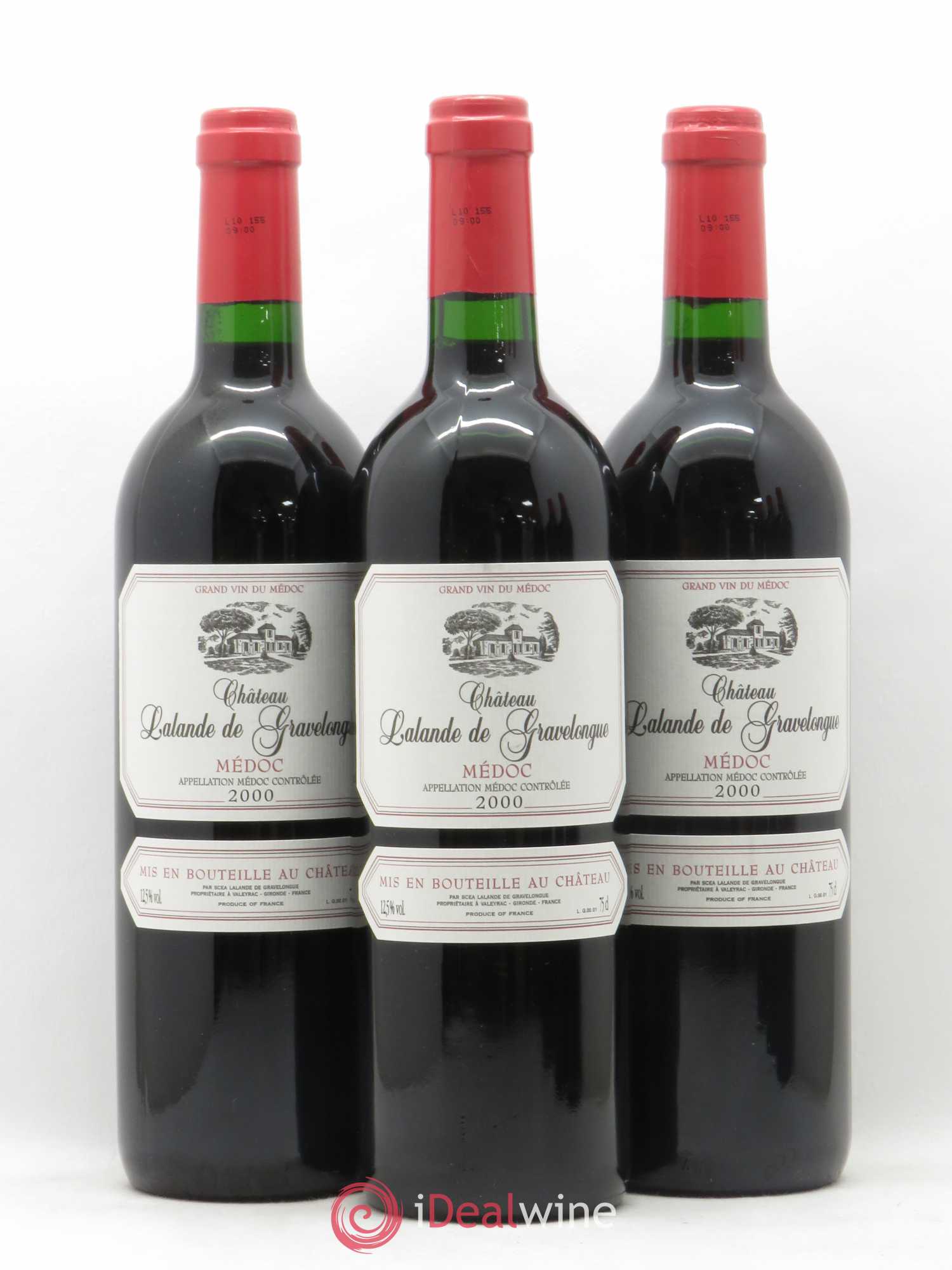 Bordeaux Médoc Château Lalande De Gravelongue 2000 - Posten von 6 Flaschen - 2